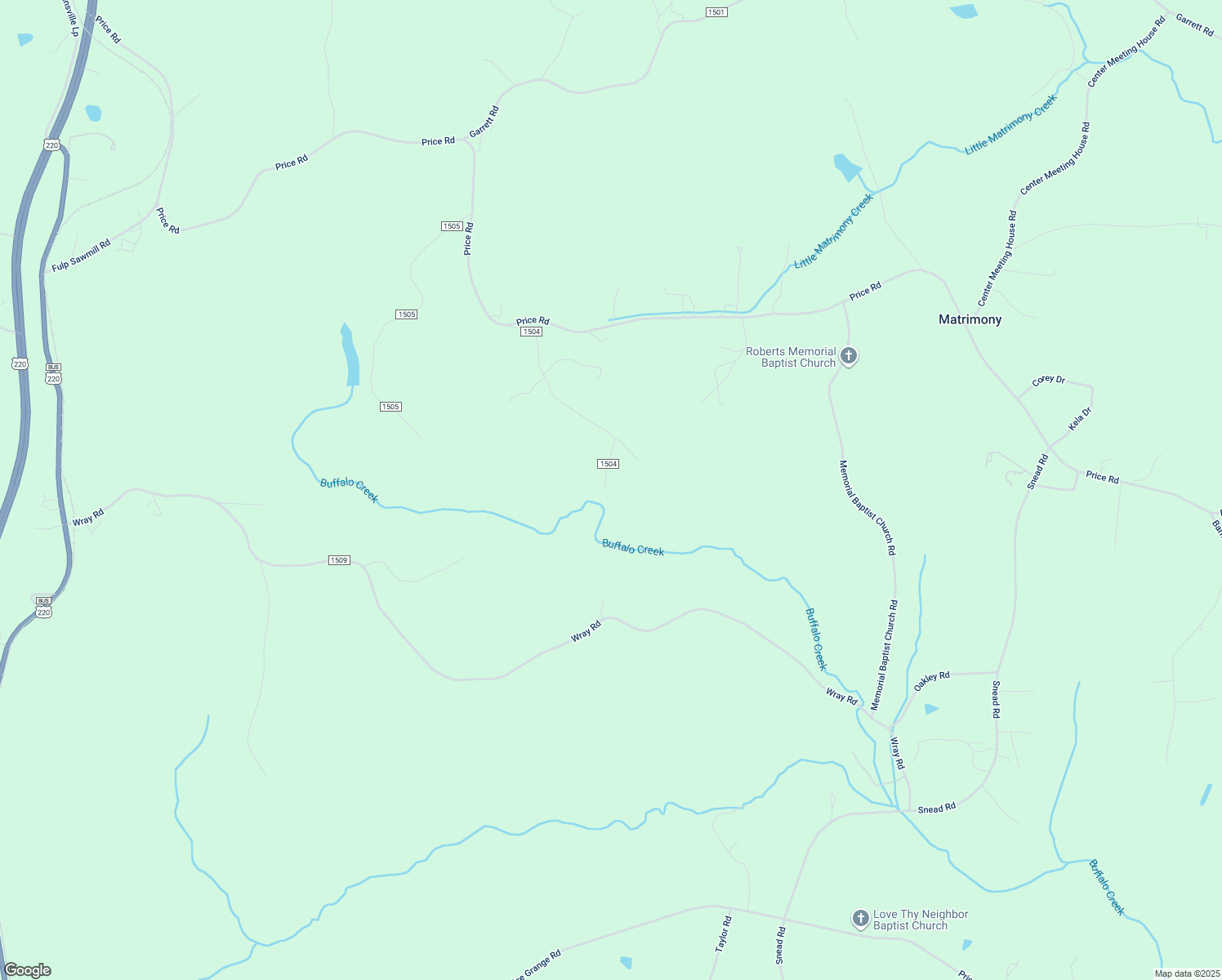 map of restaurants, bars, coffee shops, grocery stores, and more near 177 Bruins Lane in Stoneville