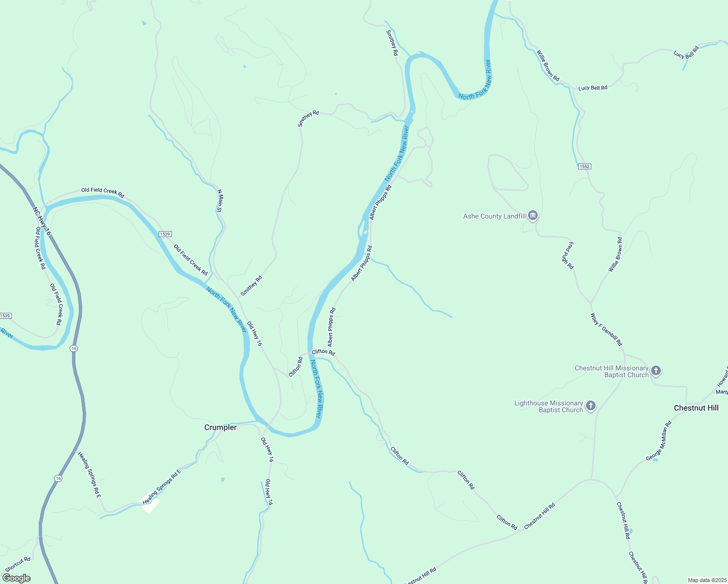 map of restaurants, bars, coffee shops, grocery stores, and more near 520 Albert Phipps Road in Crumpler