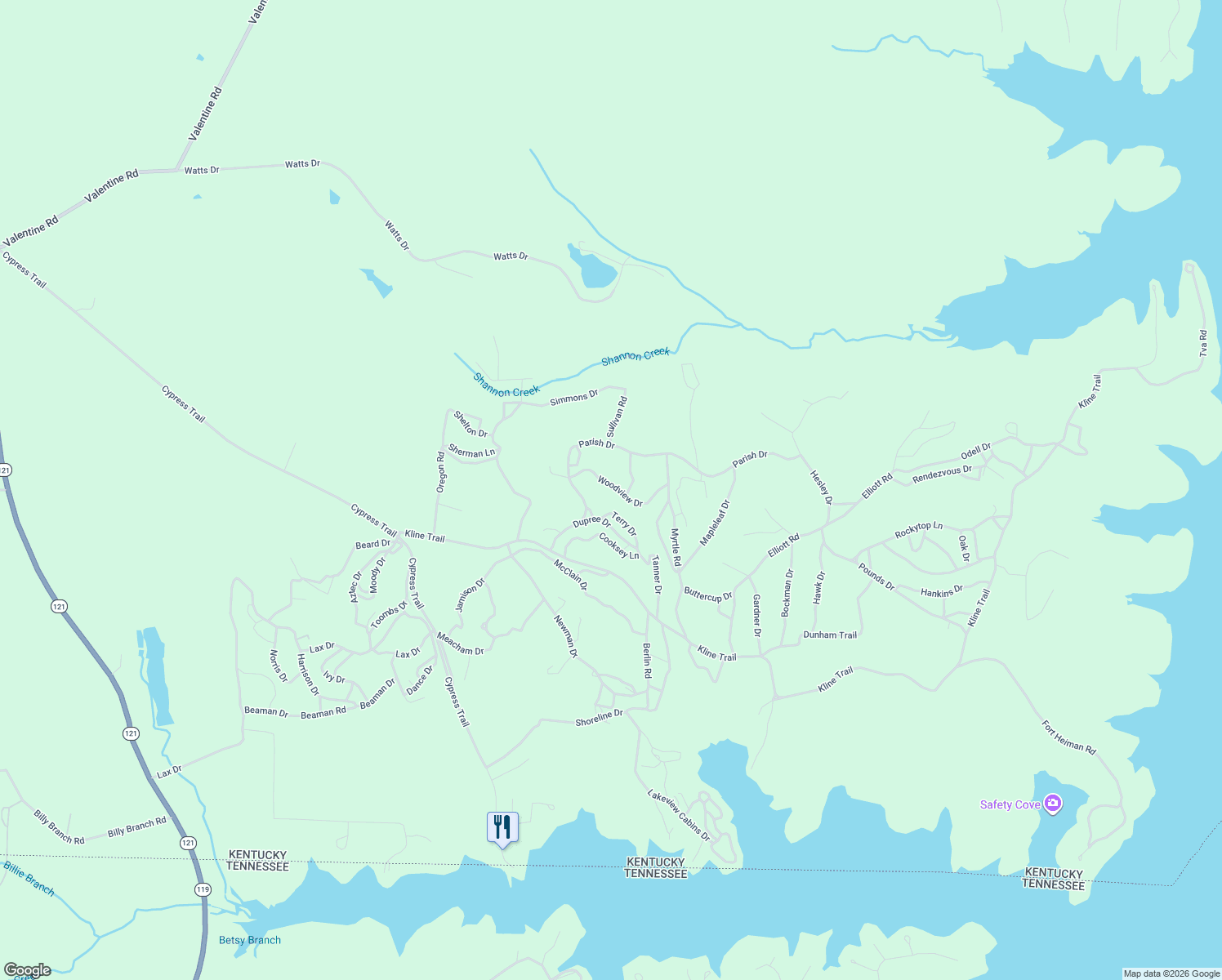 map of restaurants, bars, coffee shops, grocery stores, and more near 279 Parish Drive in New Concord