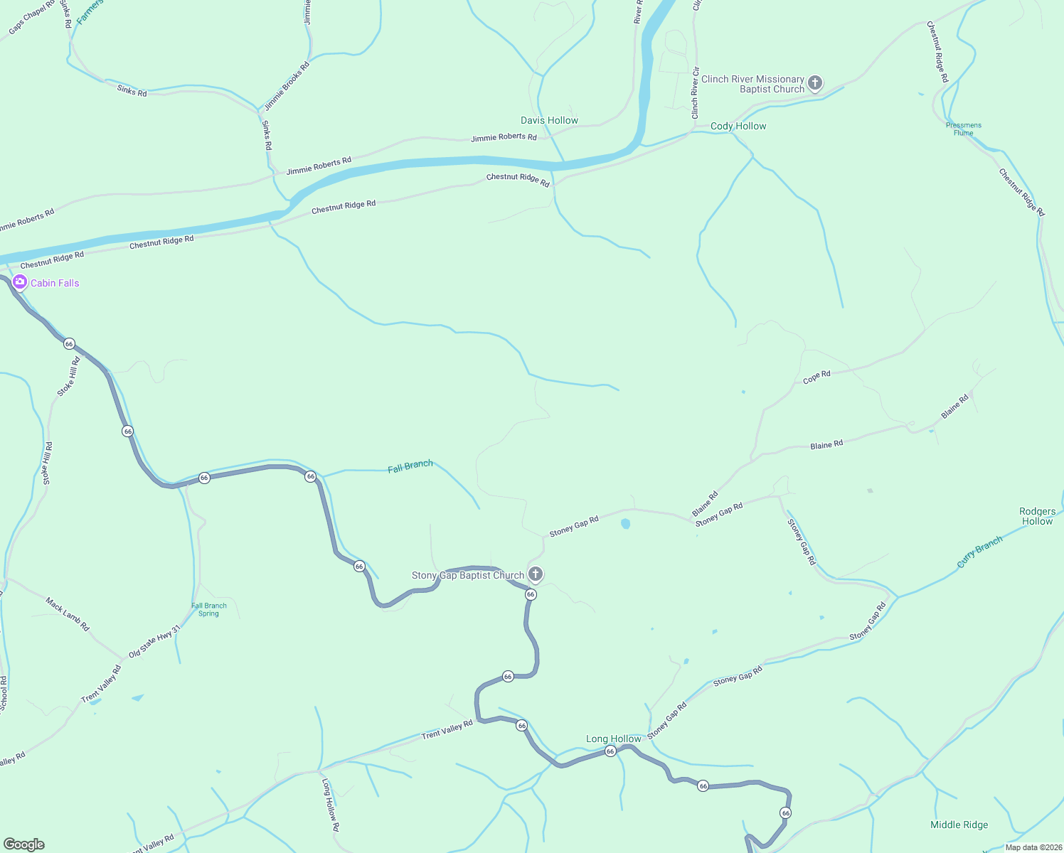 map of restaurants, bars, coffee shops, grocery stores, and more near 744 Don Greene Road in Sneedville