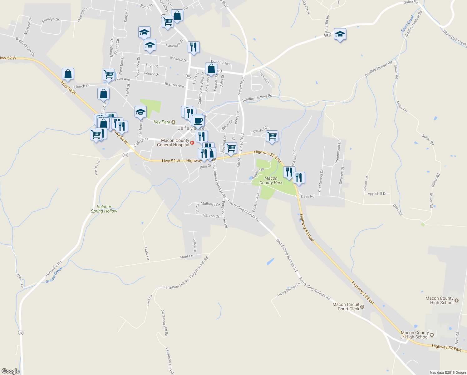 map of restaurants, bars, coffee shops, grocery stores, and more near 109 Lloyd Street in Lafayette