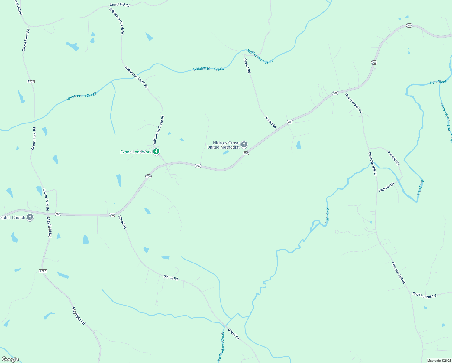map of restaurants, bars, coffee shops, grocery stores, and more near 9844 North Carolina 700 in Pelham