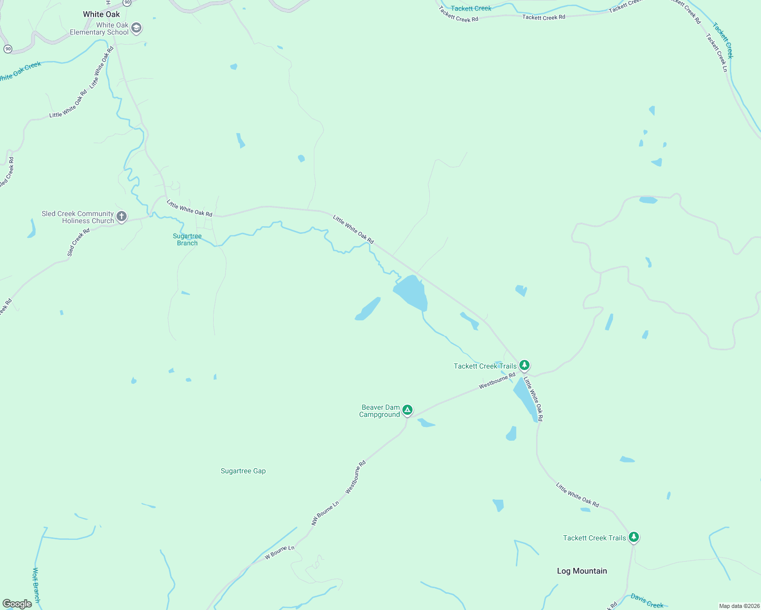 map of restaurants, bars, coffee shops, grocery stores, and more near 4601 White Oak Road in Duff