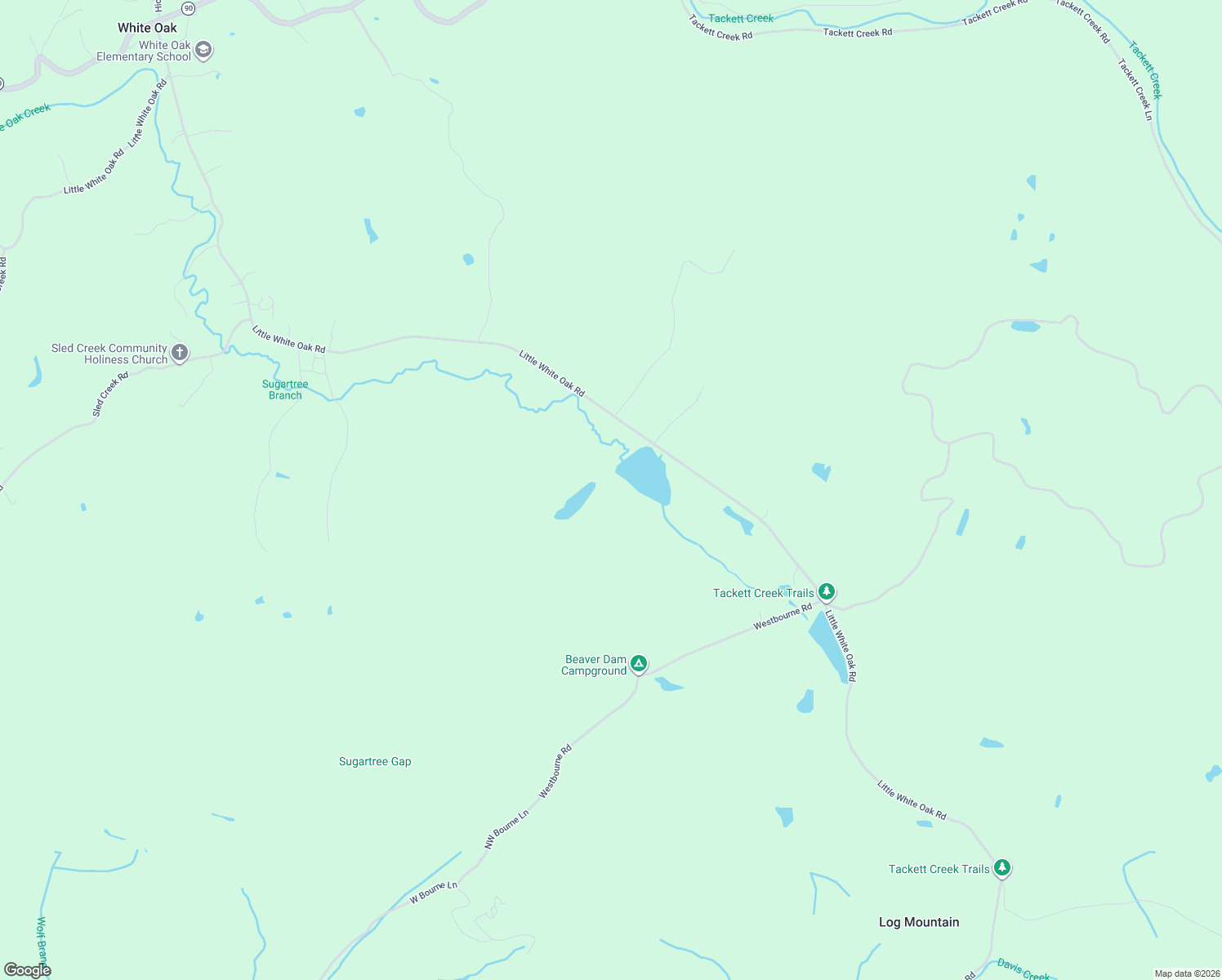 map of restaurants, bars, coffee shops, grocery stores, and more near 4601 White Oak Road in Duff
