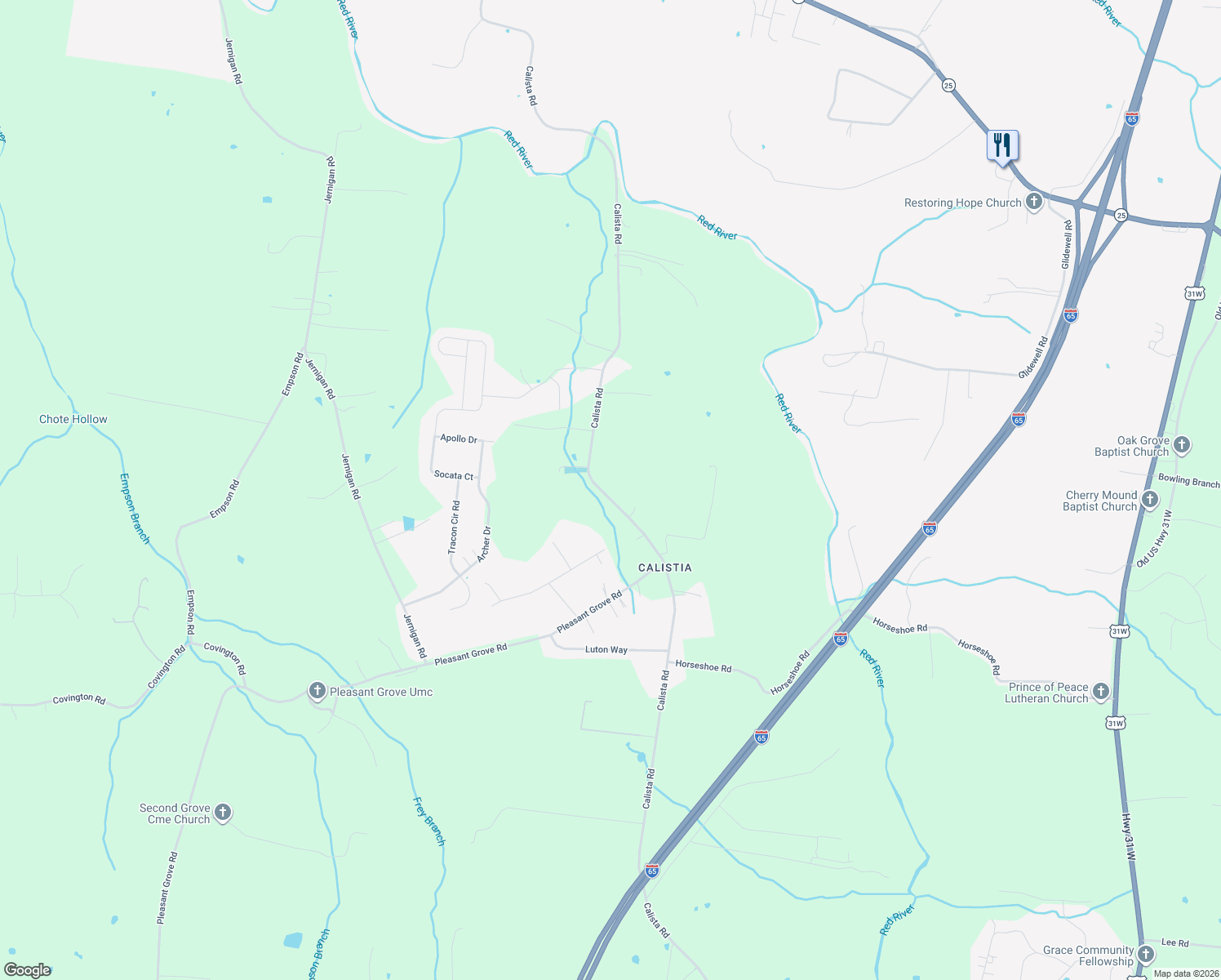 map of restaurants, bars, coffee shops, grocery stores, and more near 3851 Calista Rd in Cross Plains