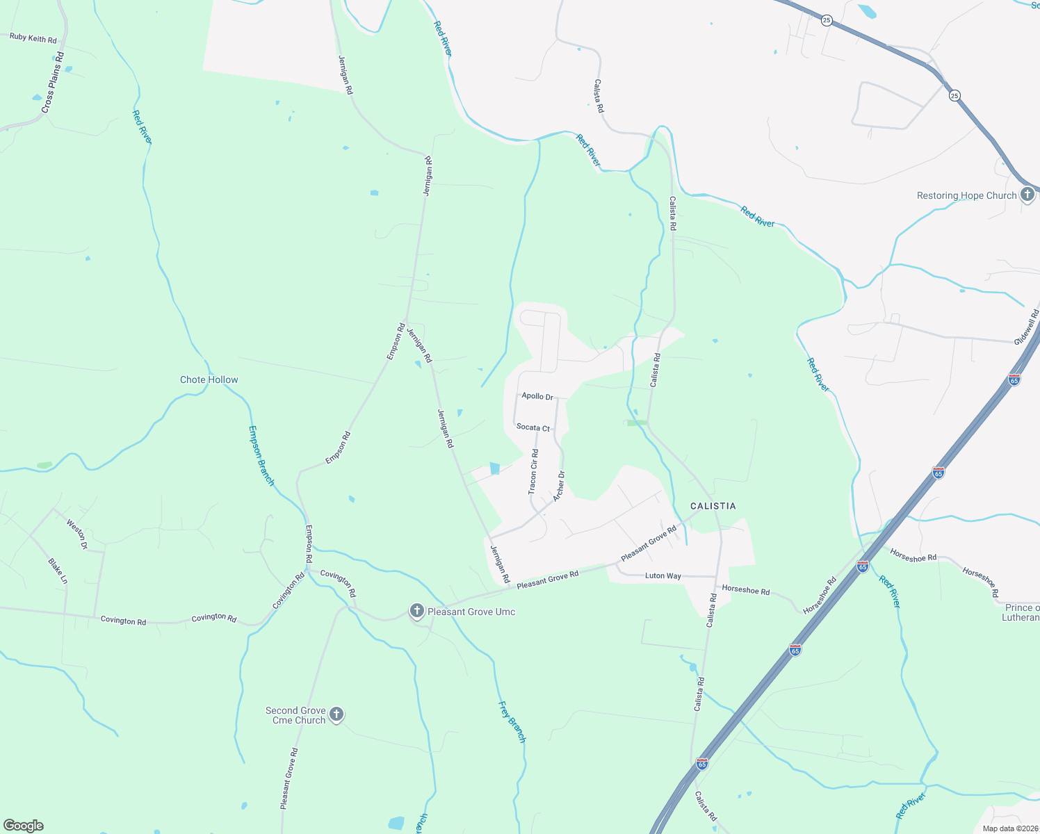 map of restaurants, bars, coffee shops, grocery stores, and more near 4025 Socata Ct in White House