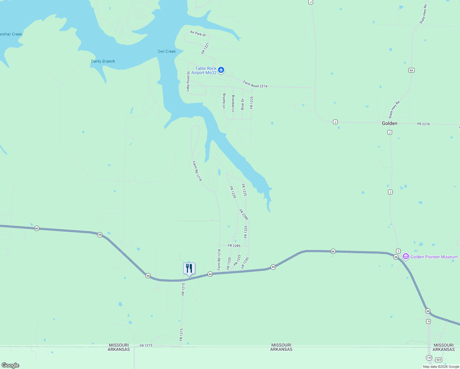 map of restaurants, bars, coffee shops, grocery stores, and more near Farm Road 1220 in Eagle Rock