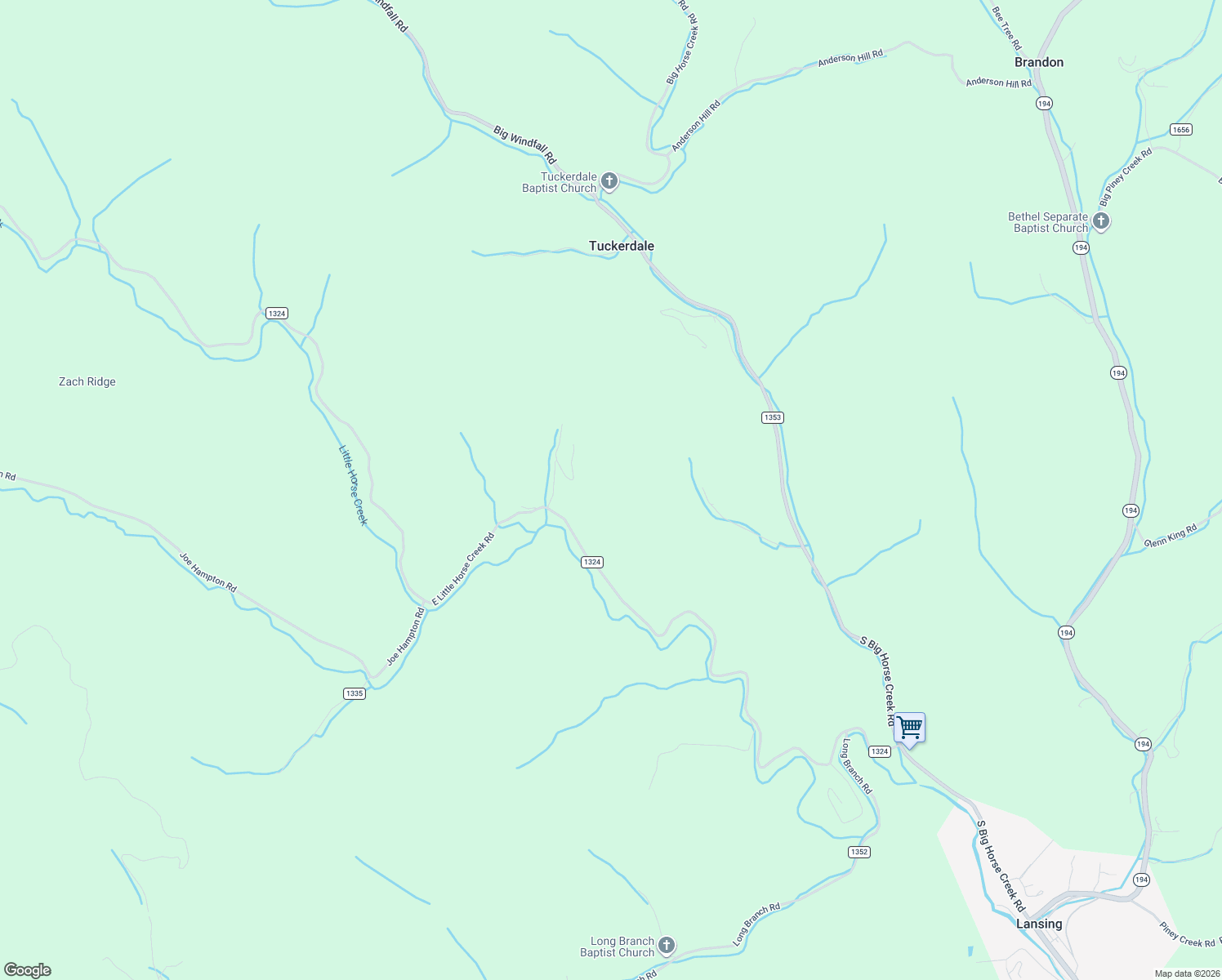 map of restaurants, bars, coffee shops, grocery stores, and more near 1780 East Little Horse Creek Road in Lansing