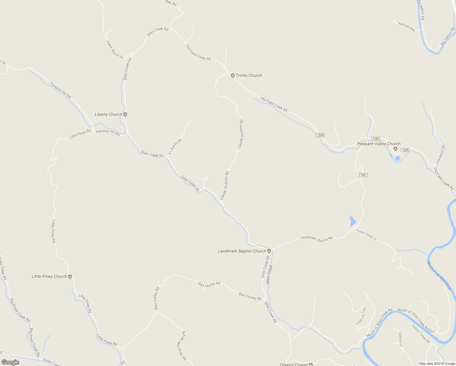 map of restaurants, bars, coffee shops, grocery stores, and more near 332 Claude Dickson Road in Grassy Creek