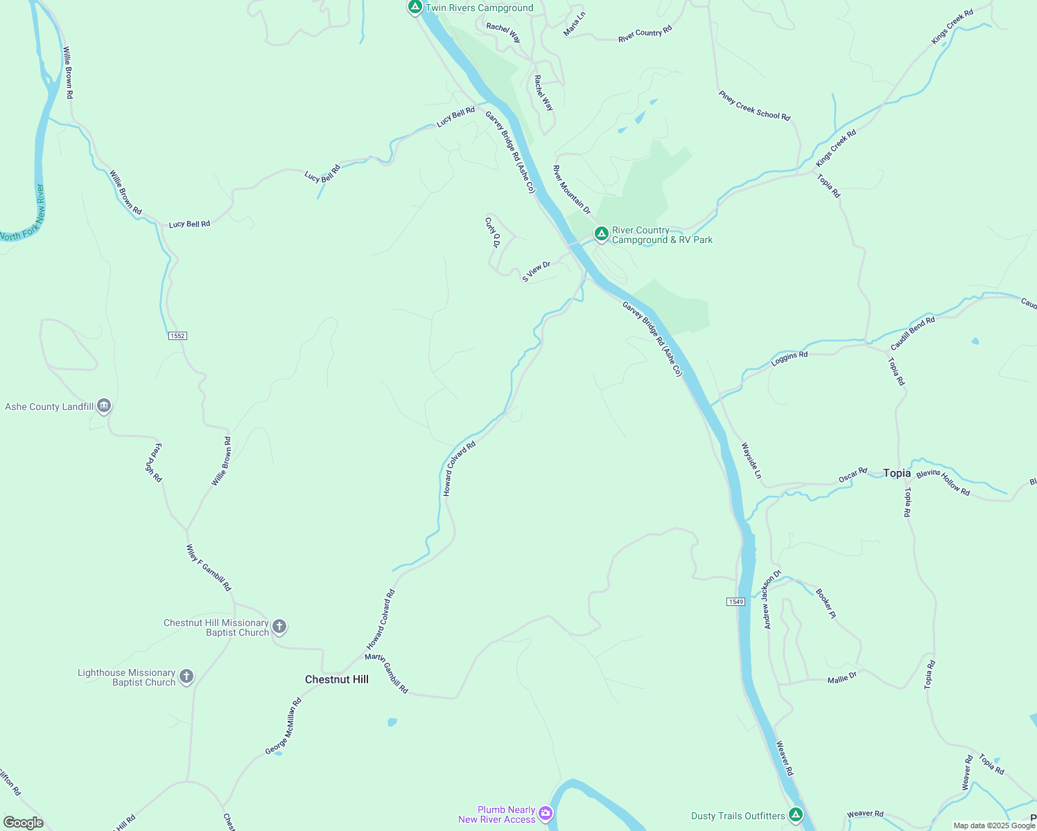 map of restaurants, bars, coffee shops, grocery stores, and more near 1306 Howard Colvard Road in Crumpler