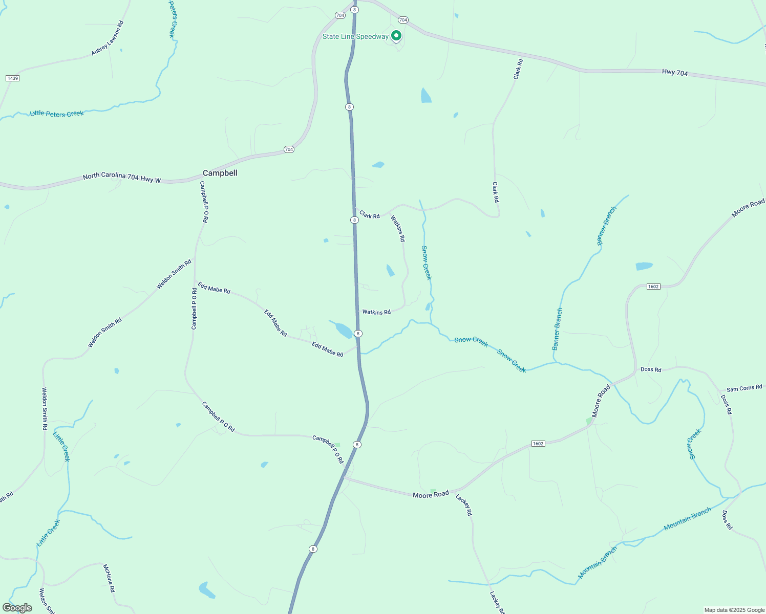 map of restaurants, bars, coffee shops, grocery stores, and more near 1059 Watkins Road in Lawsonville