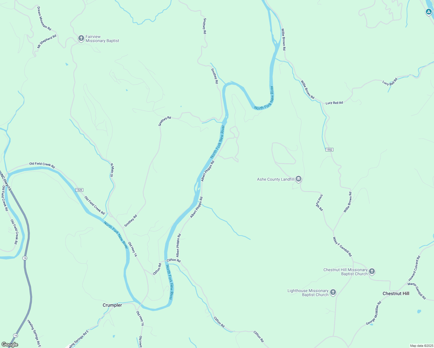 map of restaurants, bars, coffee shops, grocery stores, and more near 1030 Albert Phipps Road in Crumpler