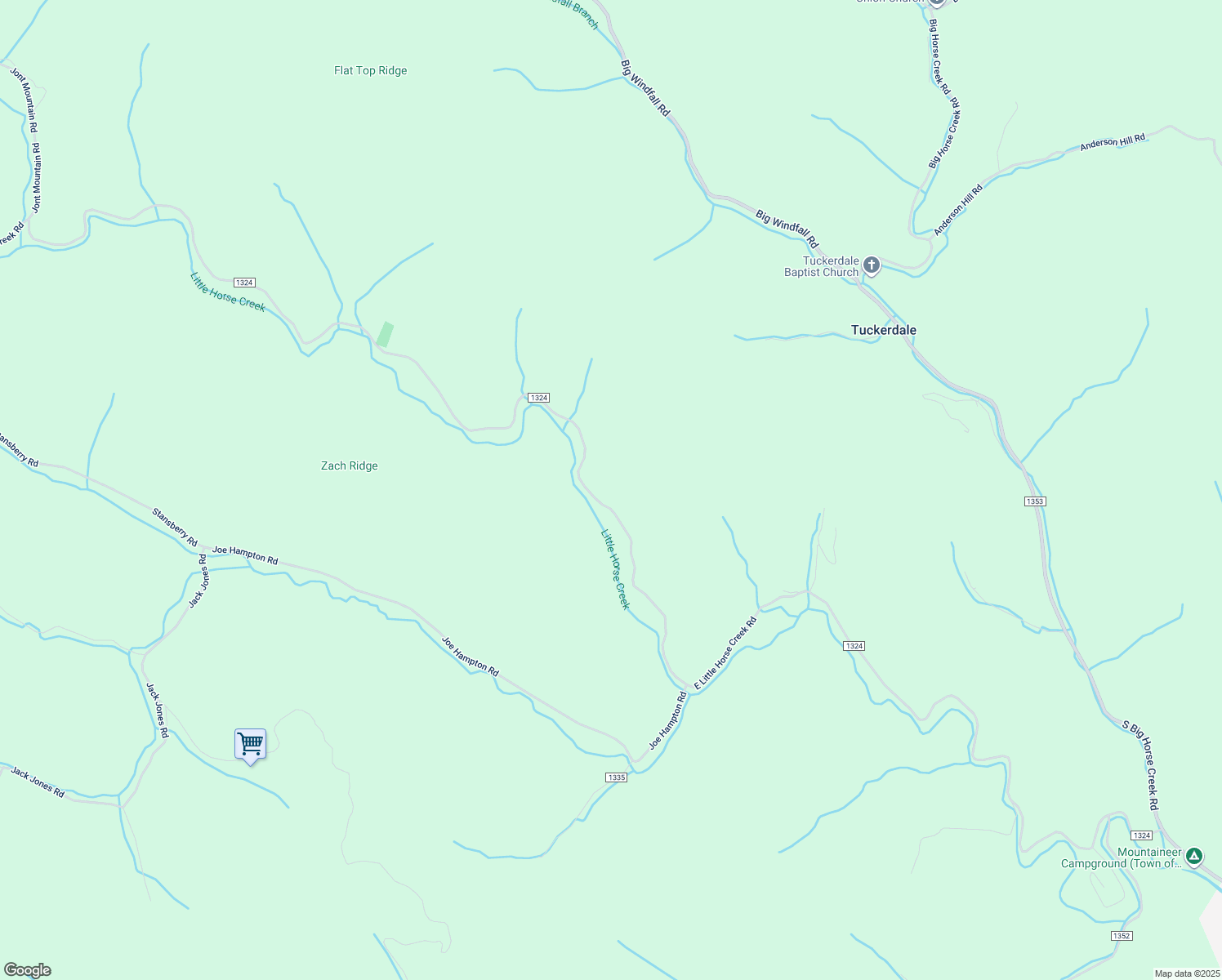 map of restaurants, bars, coffee shops, grocery stores, and more near 3026 East Little Horse Creek Road in Lansing
