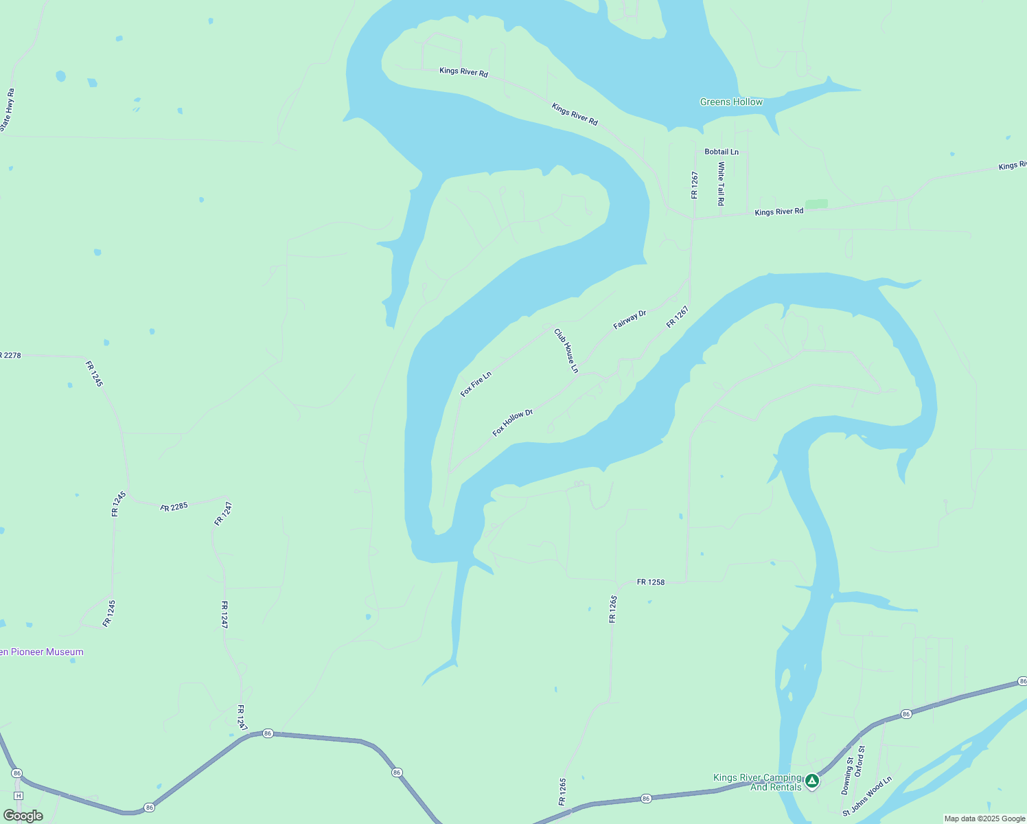 map of restaurants, bars, coffee shops, grocery stores, and more near Farm Road 1258 in Shell Knob