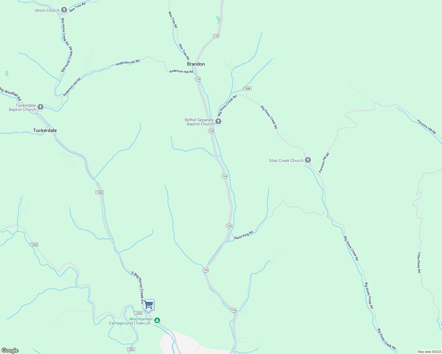 map of restaurants, bars, coffee shops, grocery stores, and more near 11493 North Carolina 194 in Lansing