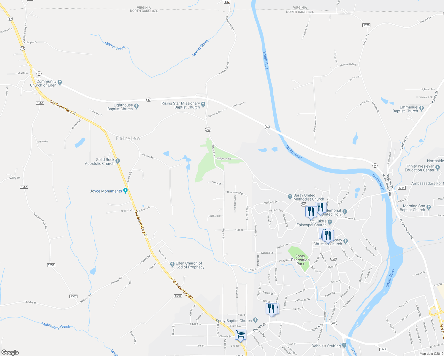 map of restaurants, bars, coffee shops, grocery stores, and more near 809 Bryant Street in Eden