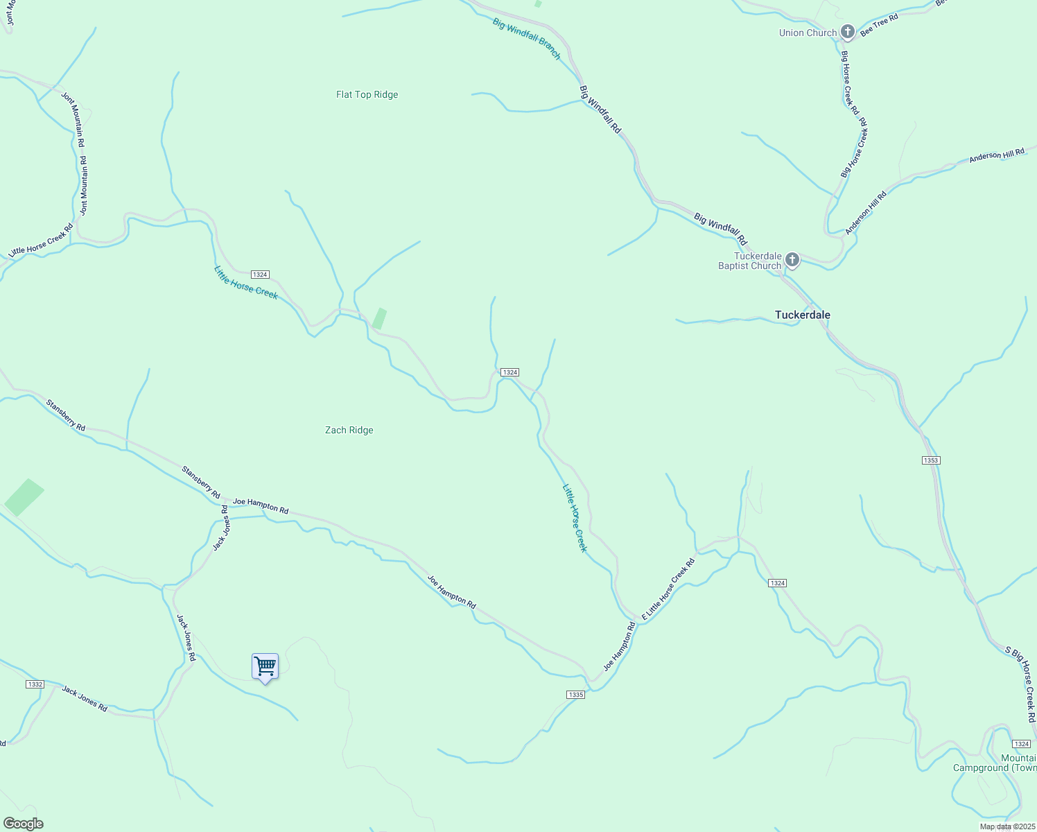 map of restaurants, bars, coffee shops, grocery stores, and more near 3105 East Little Horse Creek Road in Lansing
