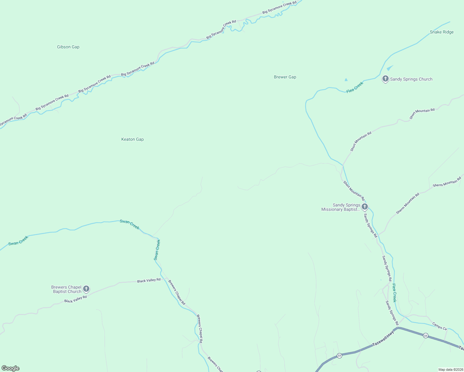 map of restaurants, bars, coffee shops, grocery stores, and more near 485 Grouse Run Road in Sneedville