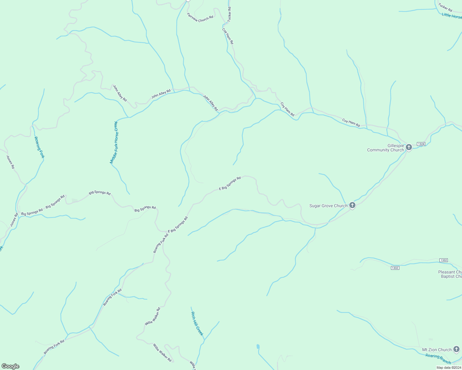 map of restaurants, bars, coffee shops, grocery stores, and more near 2065 East Big Springs Road in Creston
