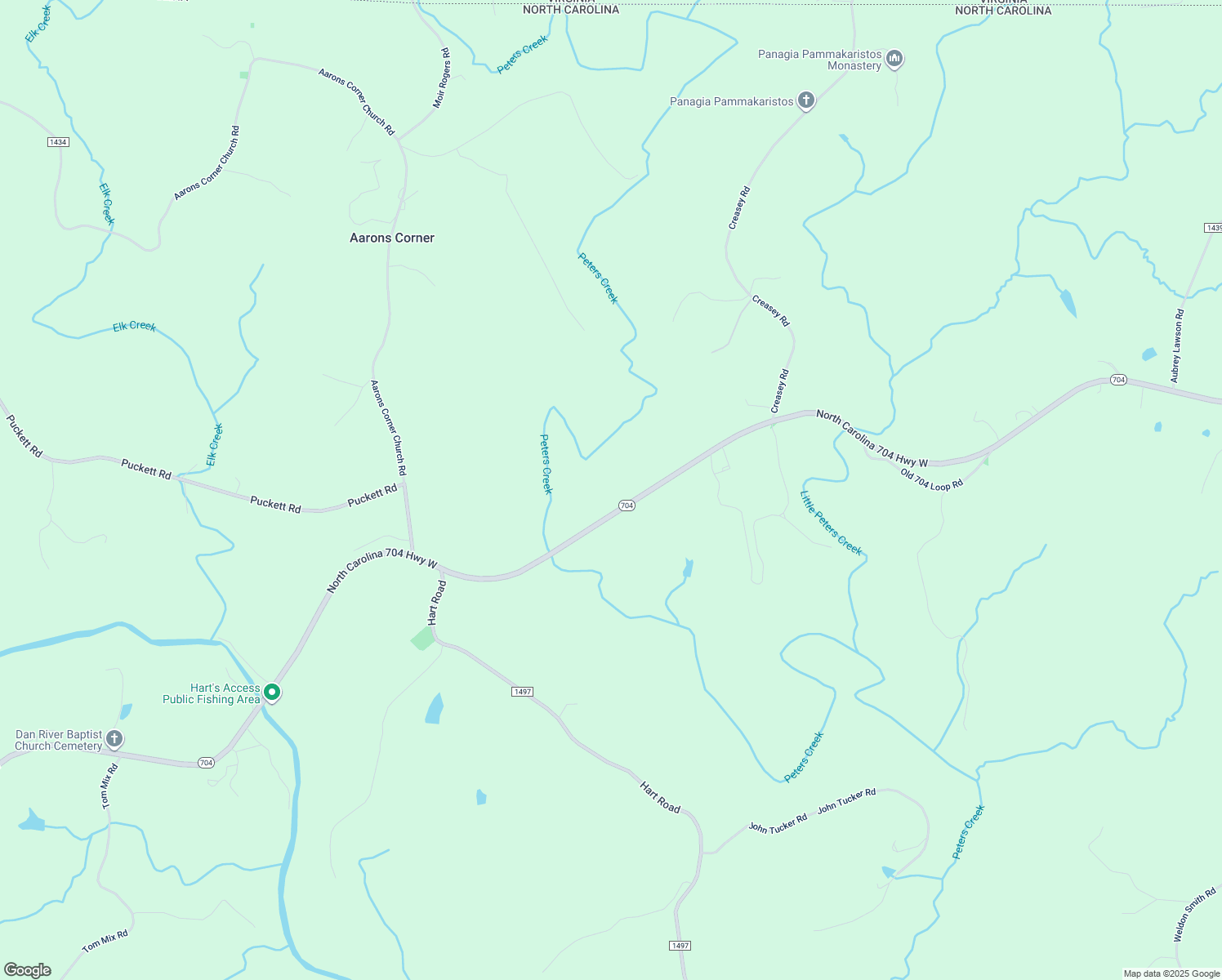 map of restaurants, bars, coffee shops, grocery stores, and more near 2984 North Carolina 704 Highway West in Lawsonville