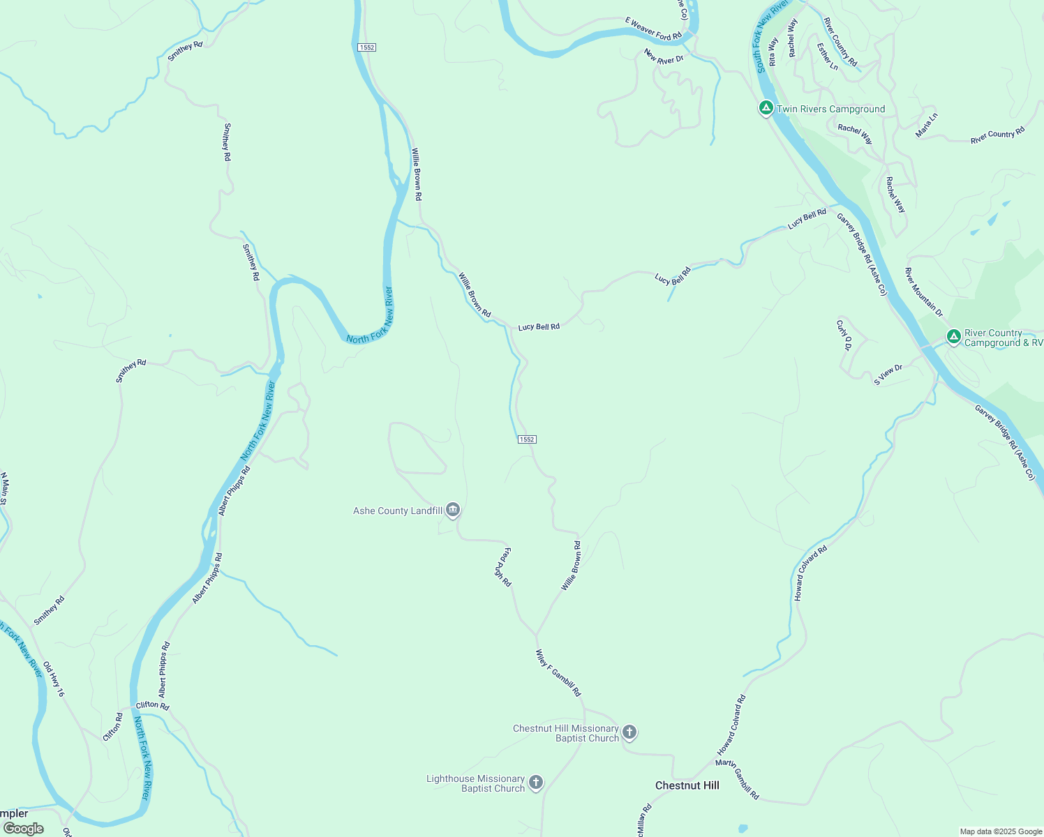 map of restaurants, bars, coffee shops, grocery stores, and more near 1114 Willie Brown Road in Crumpler