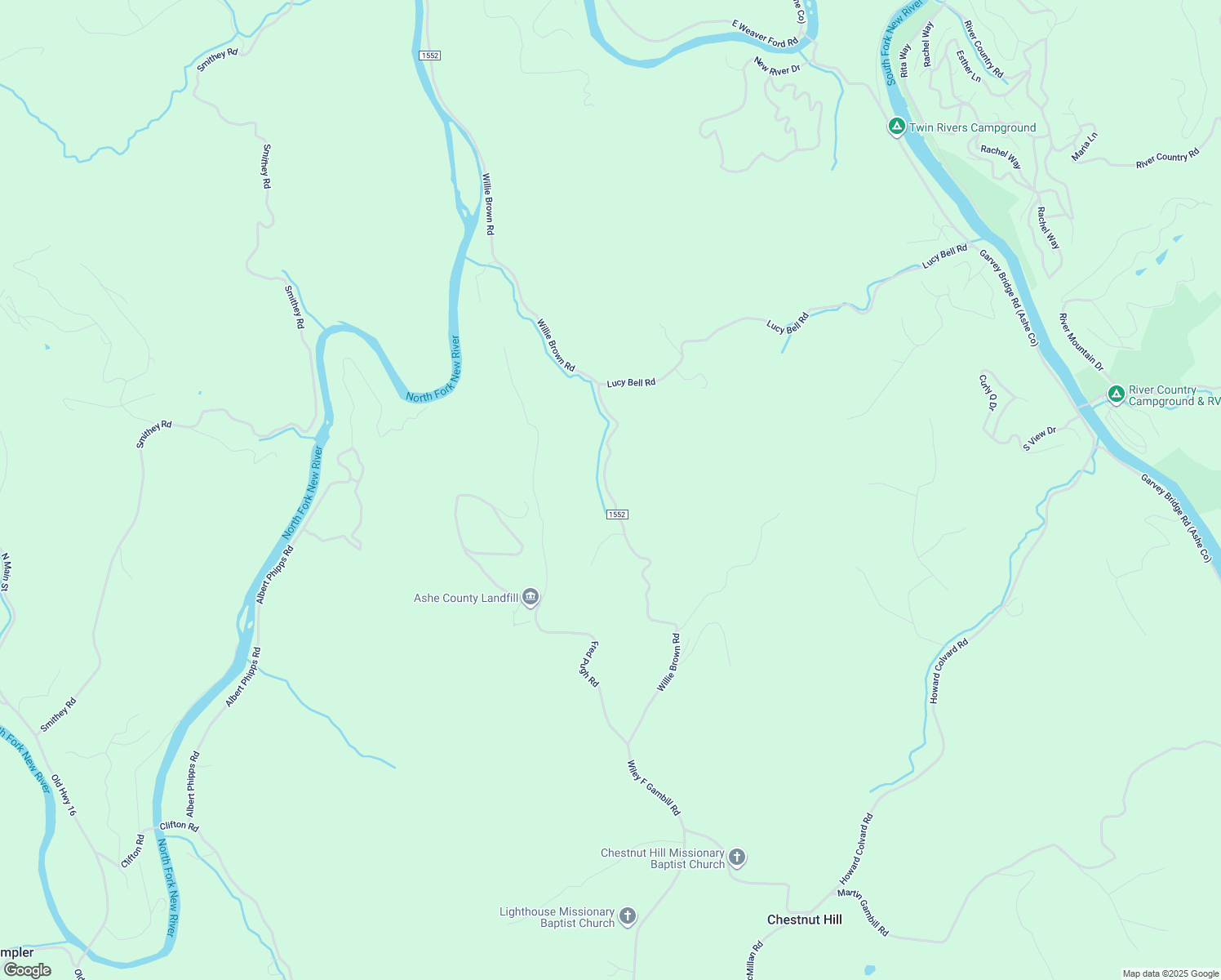 map of restaurants, bars, coffee shops, grocery stores, and more near 1114 Willie Brown Road in Crumpler