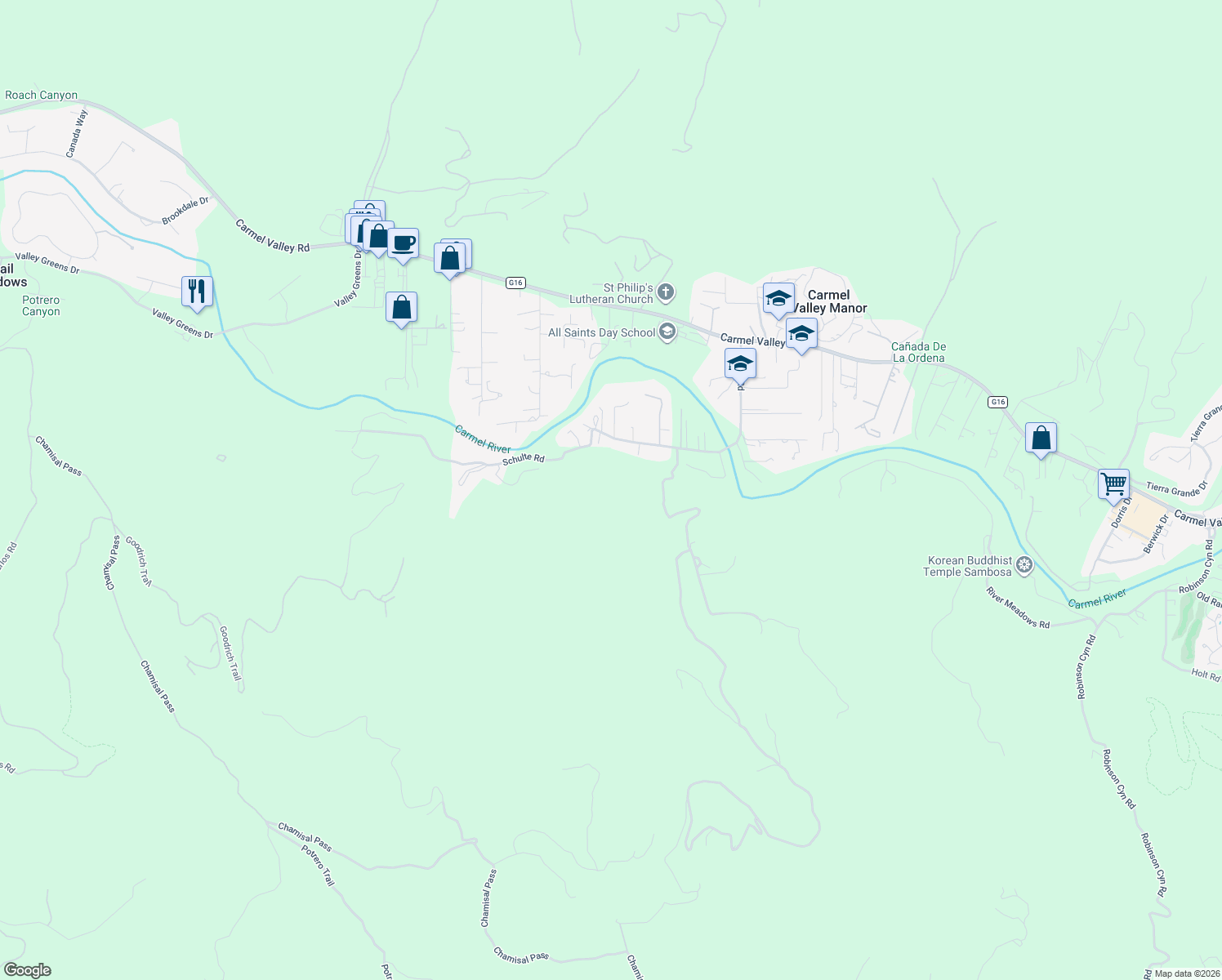 map of restaurants, bars, coffee shops, grocery stores, and more near 27505 Schulte Road in Carmel