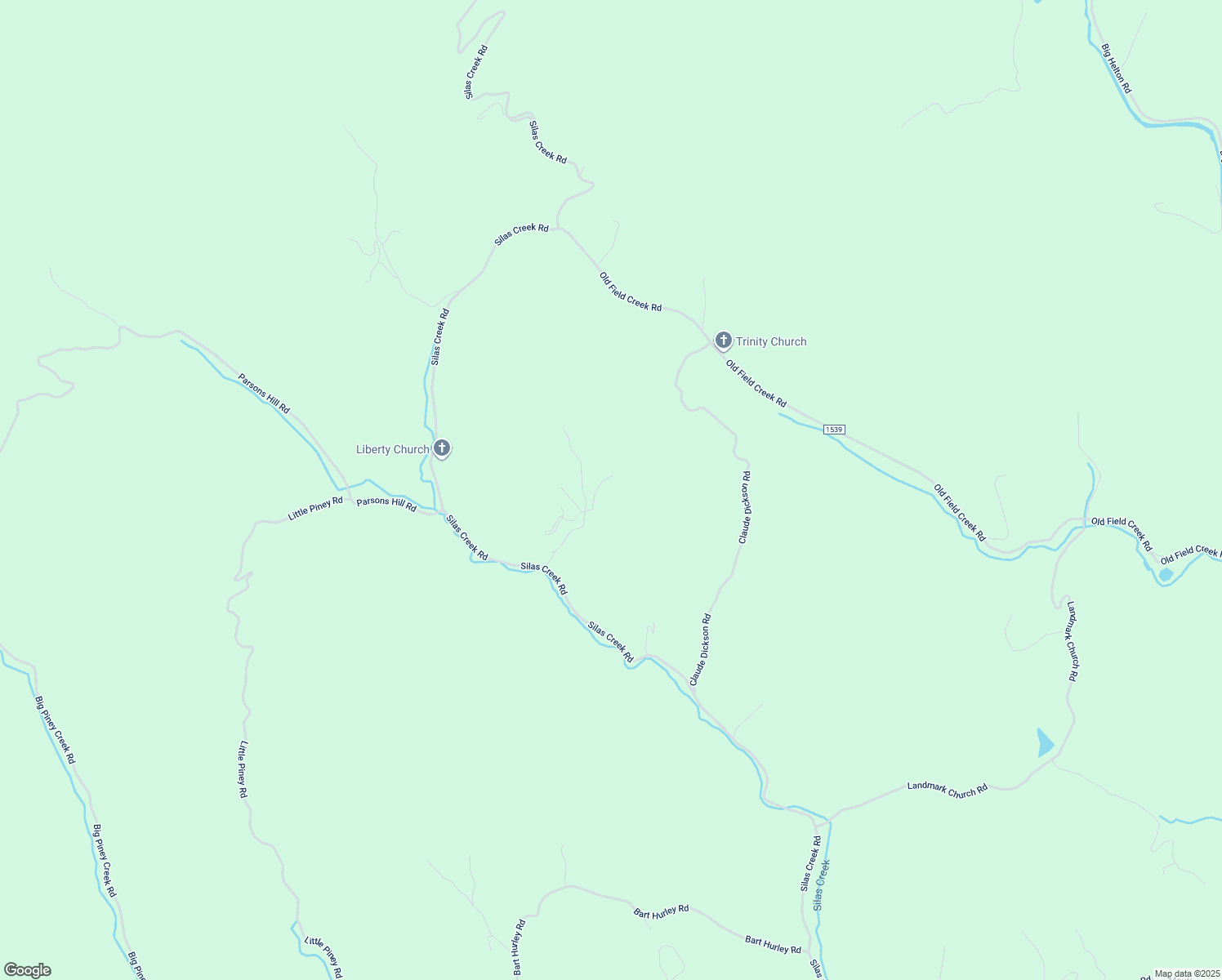 map of restaurants, bars, coffee shops, grocery stores, and more near 253 A L Blevins Road in Grassy Creek