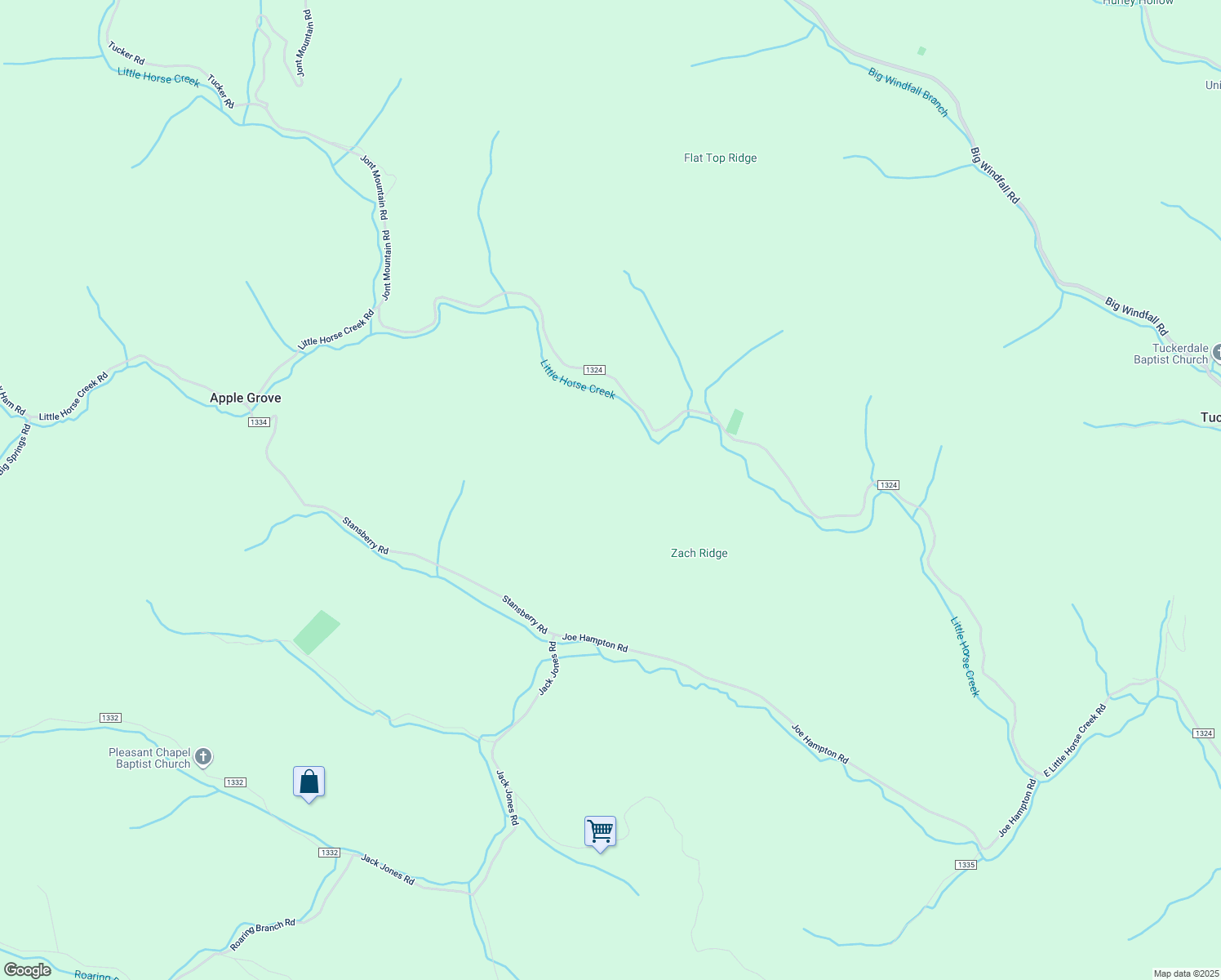 map of restaurants, bars, coffee shops, grocery stores, and more near 4275 East Little Horse Creek Road in Lansing