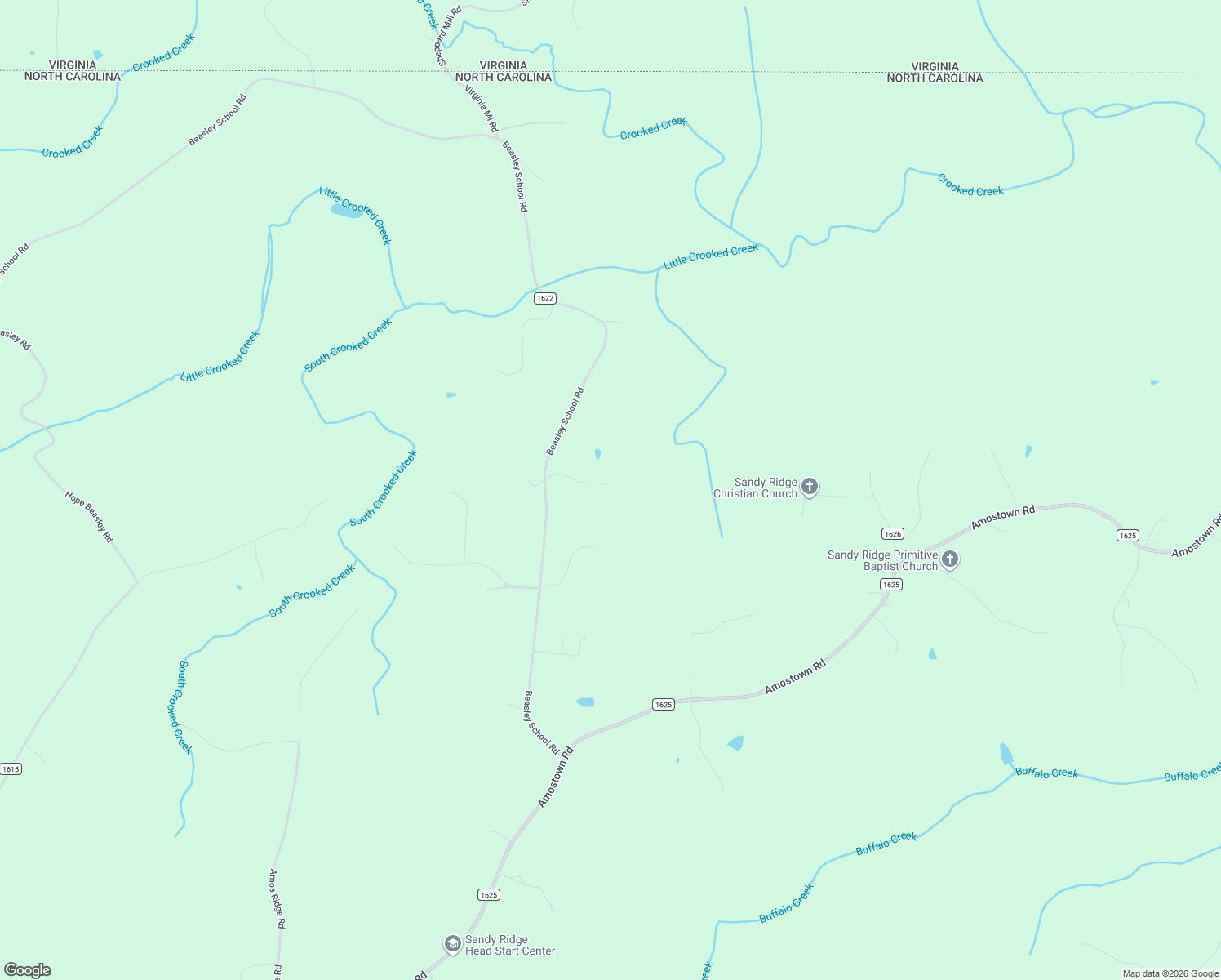 map of restaurants, bars, coffee shops, grocery stores, and more near 3639 Beasley School Road in Sandy Ridge