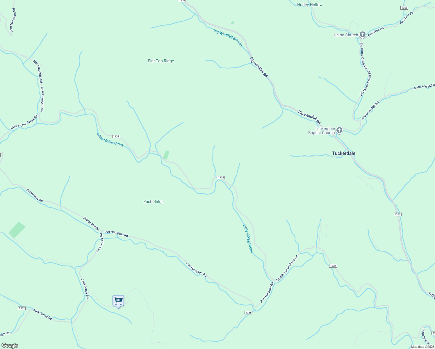 map of restaurants, bars, coffee shops, grocery stores, and more near 3488 East Little Horse Creek Road in Lansing