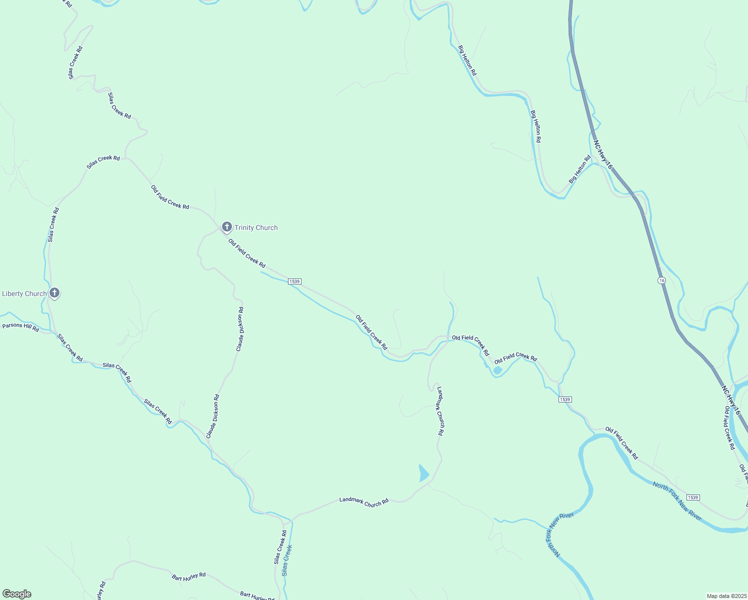 map of restaurants, bars, coffee shops, grocery stores, and more near 4706 Old Field Creek Road in Grassy Creek