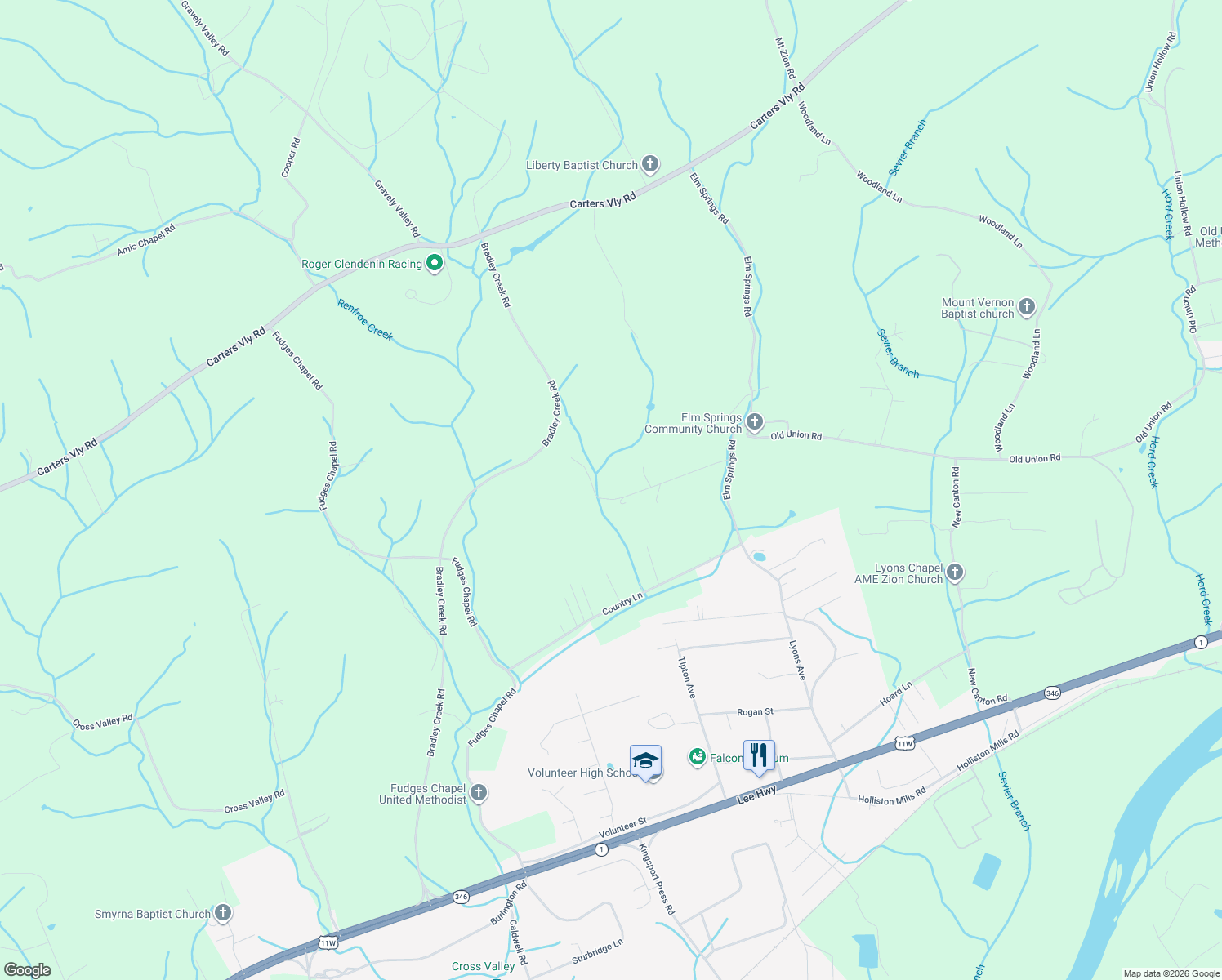 map of restaurants, bars, coffee shops, grocery stores, and more near 114-224 Conant Rd in Church Hill