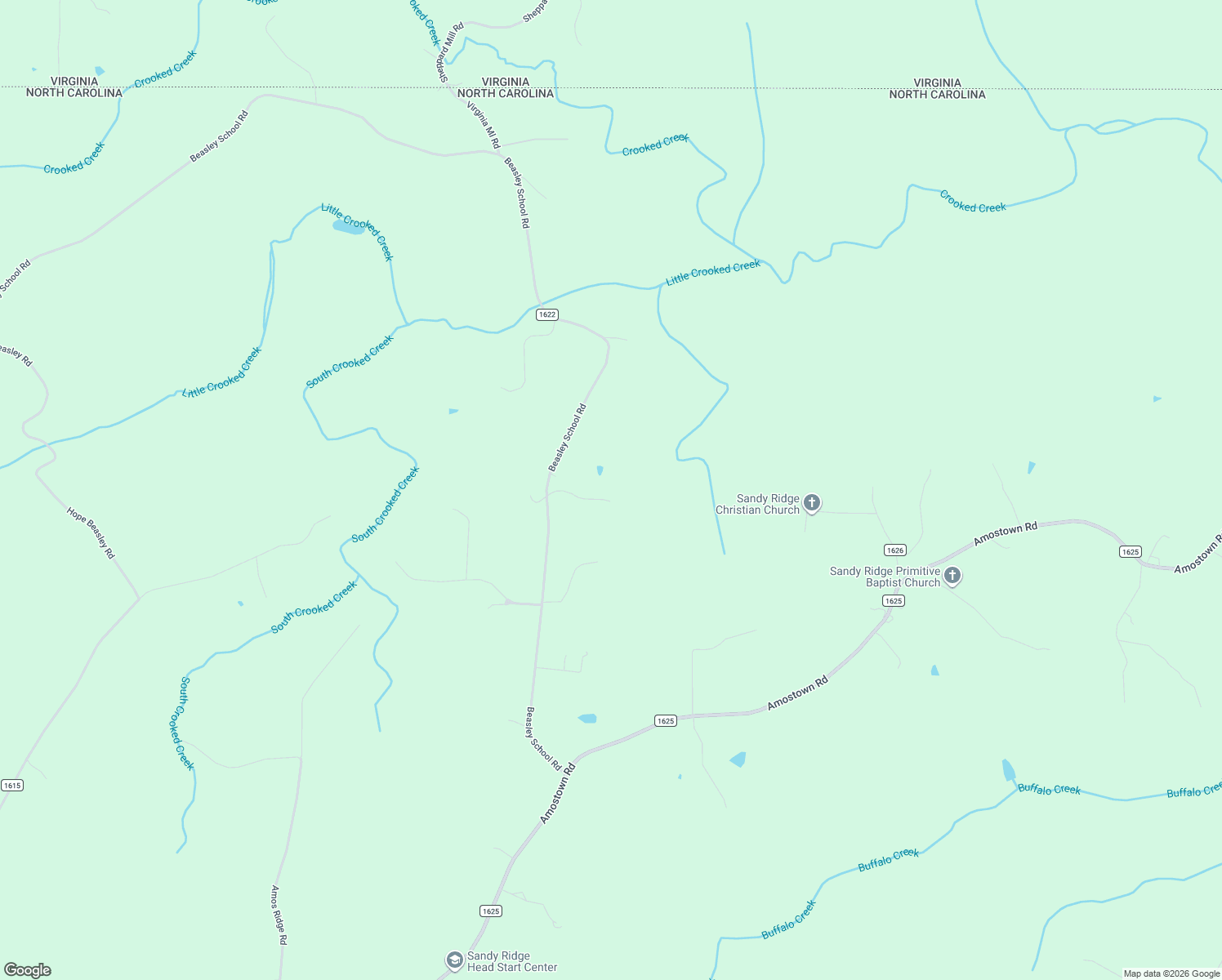 map of restaurants, bars, coffee shops, grocery stores, and more near 3639 Beasley School Road in Sandy Ridge