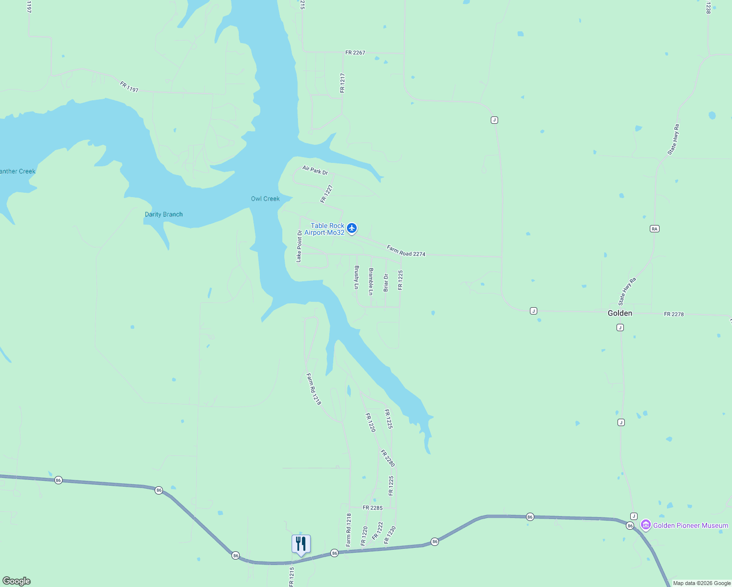 map of restaurants, bars, coffee shops, grocery stores, and more near 27697 Bramble Lane in Golden