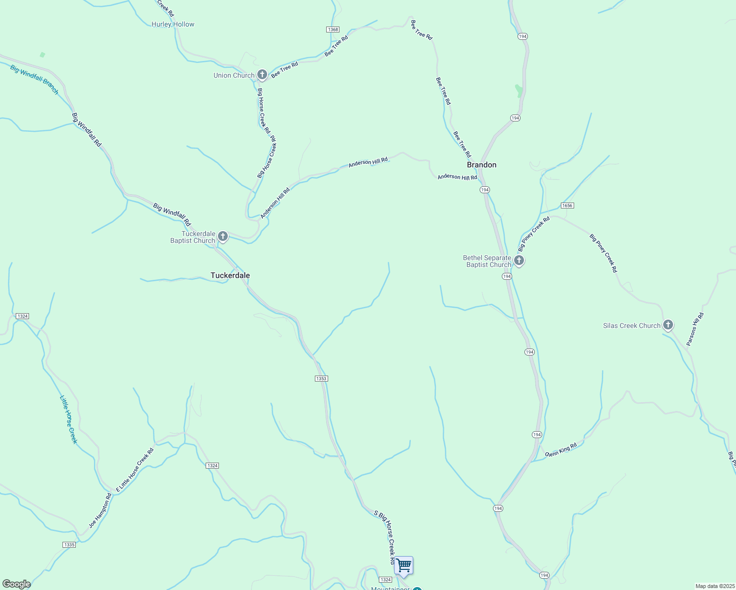 map of restaurants, bars, coffee shops, grocery stores, and more near 1972 Big Horse Creek Road in Lansing