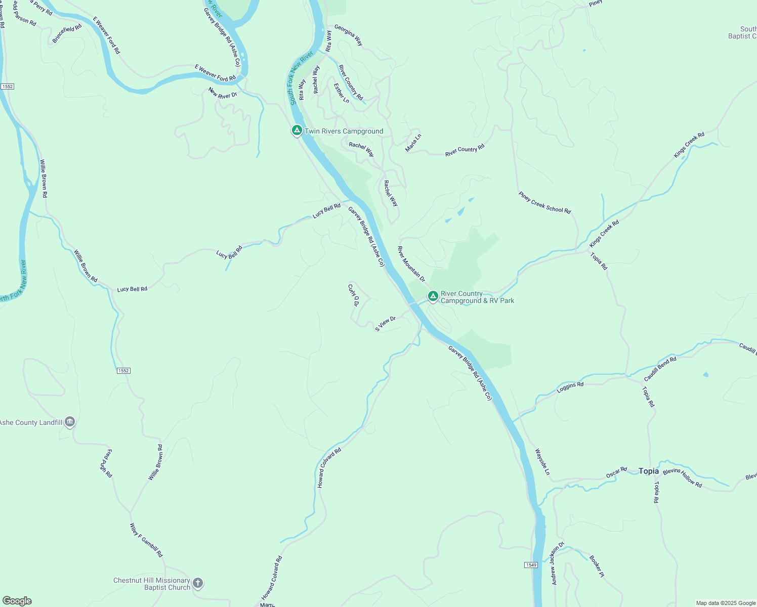 map of restaurants, bars, coffee shops, grocery stores, and more near 508 Curly Q Drive in Crumpler