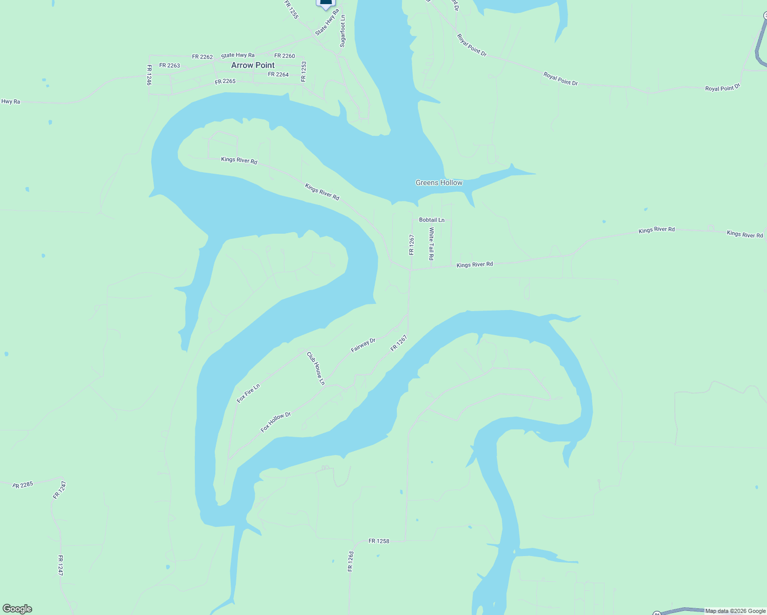 map of restaurants, bars, coffee shops, grocery stores, and more near in Arrow Point