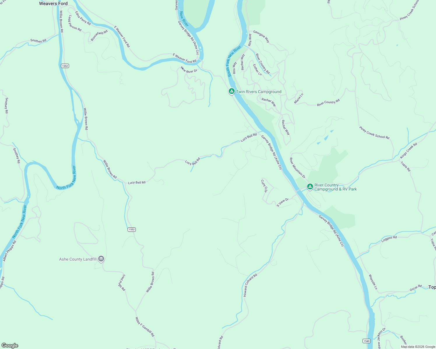 map of restaurants, bars, coffee shops, grocery stores, and more near 1118 Lucy Bell Road in Crumpler