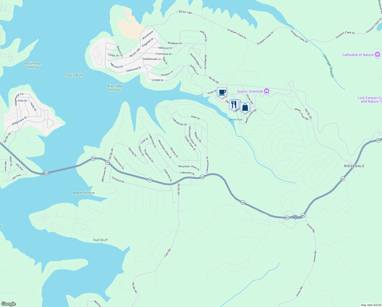 map of restaurants, bars, coffee shops, grocery stores, and more near 181 Deer Dr in Taney