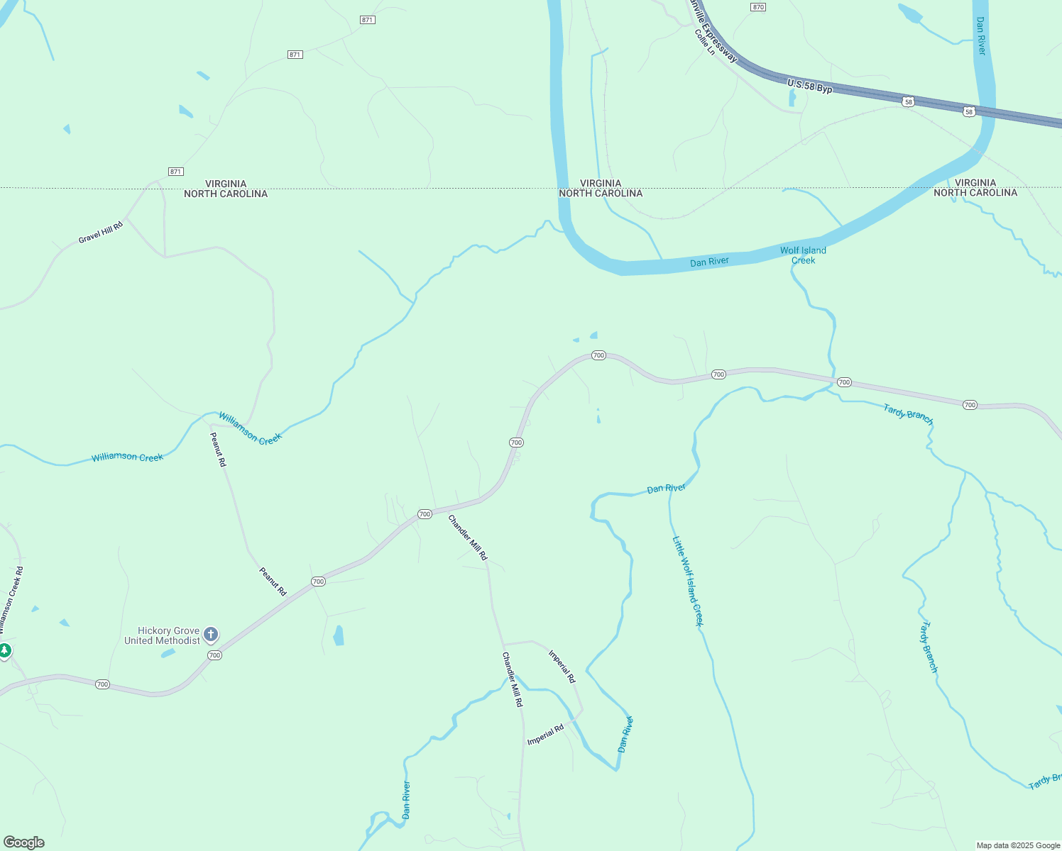 map of restaurants, bars, coffee shops, grocery stores, and more near 10678 North Carolina 700 in Pelham