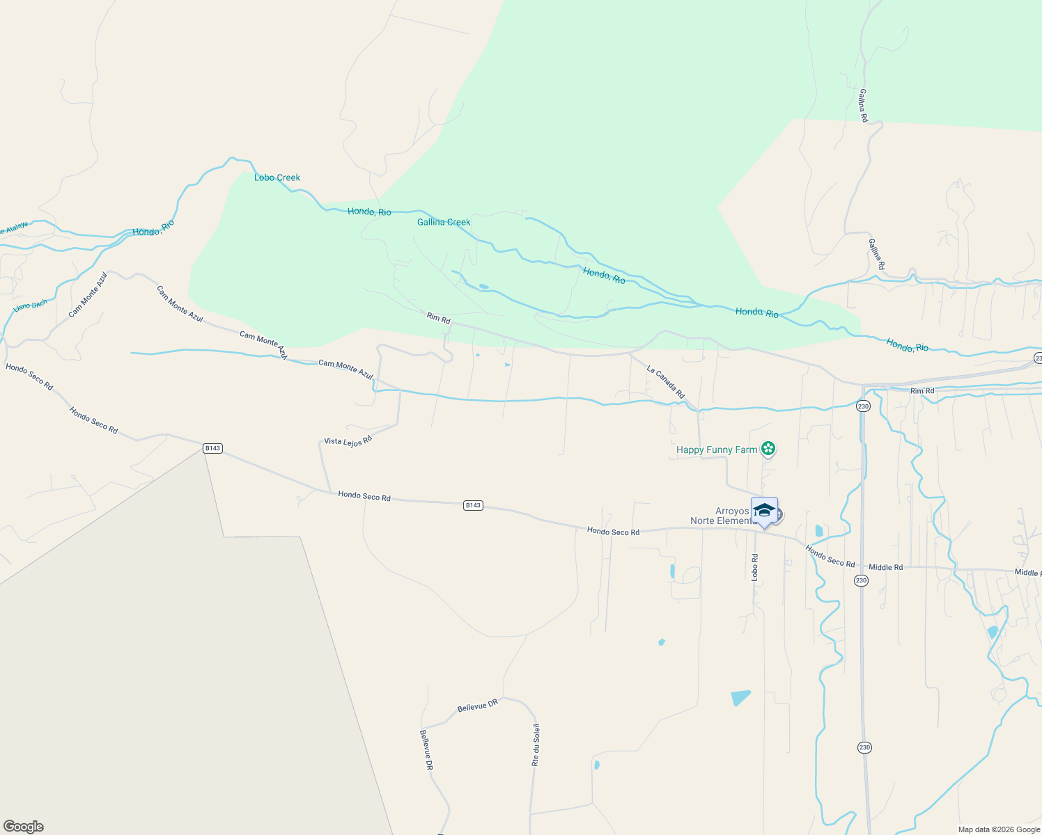 map of restaurants, bars, coffee shops, grocery stores, and more near 38 Barbara Lane in El Prado
