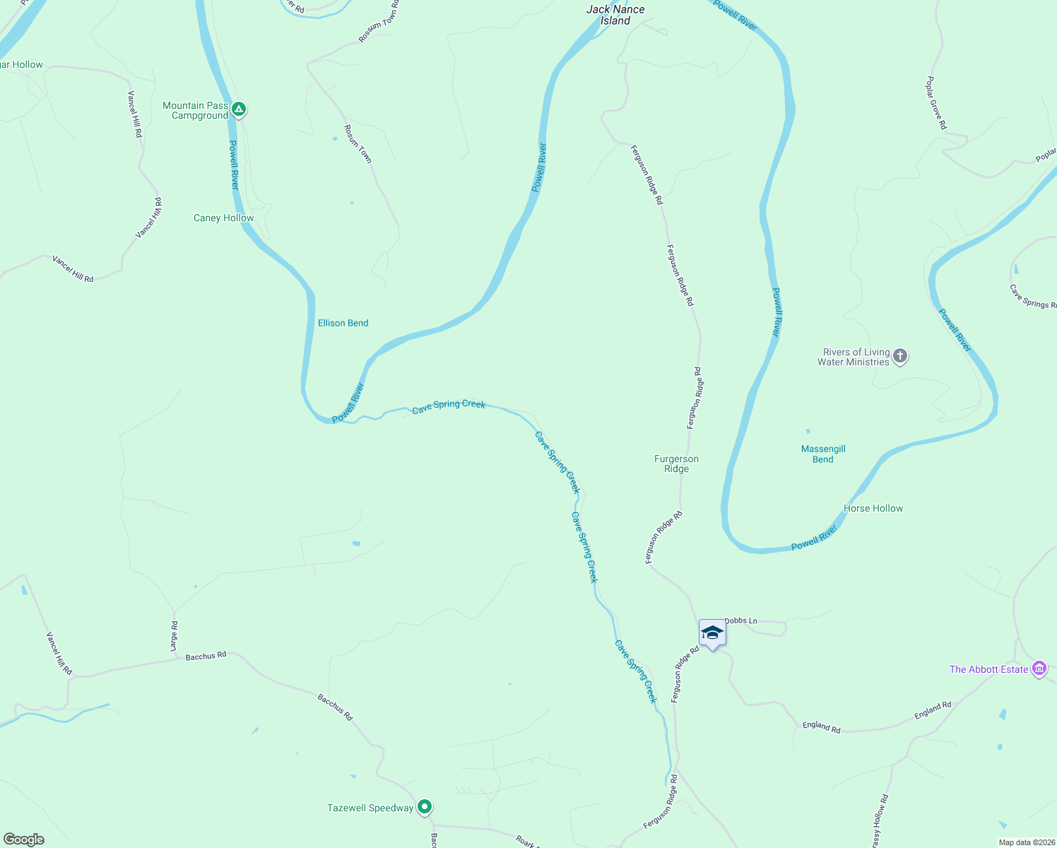 map of restaurants, bars, coffee shops, grocery stores, and more near 736 Mill Hollow Road in Tazewell