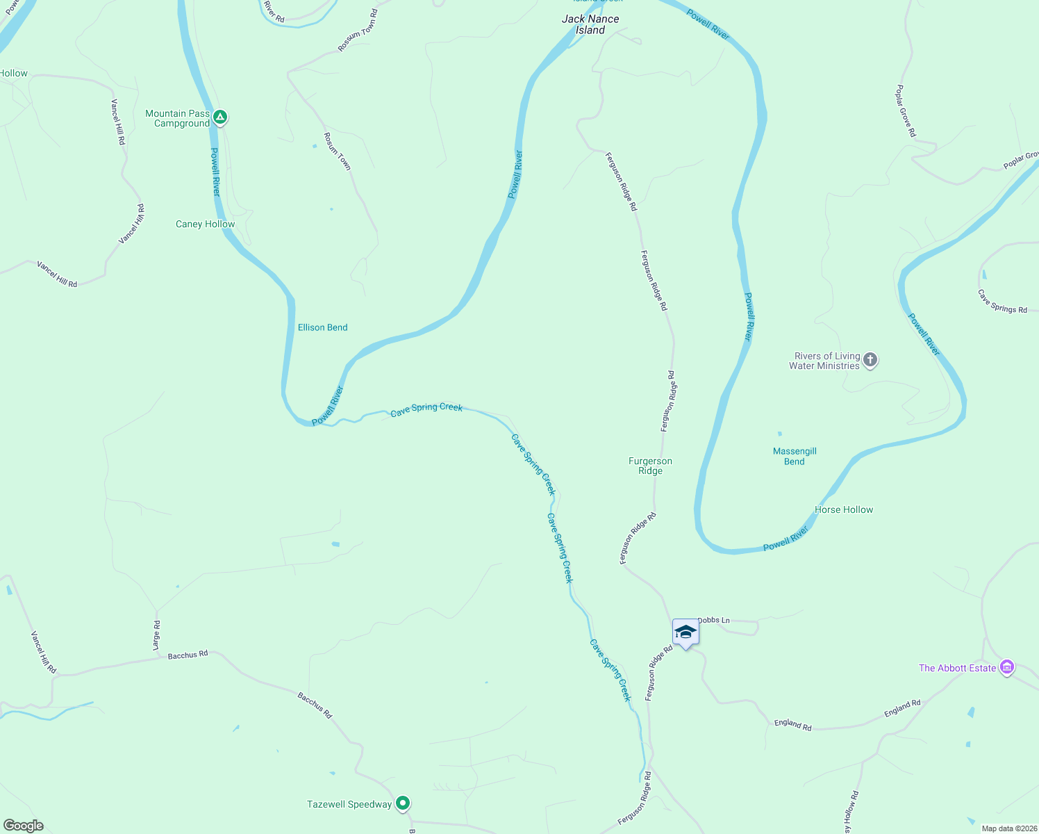 map of restaurants, bars, coffee shops, grocery stores, and more near 736 Mill Hollow Rd in Tazewell