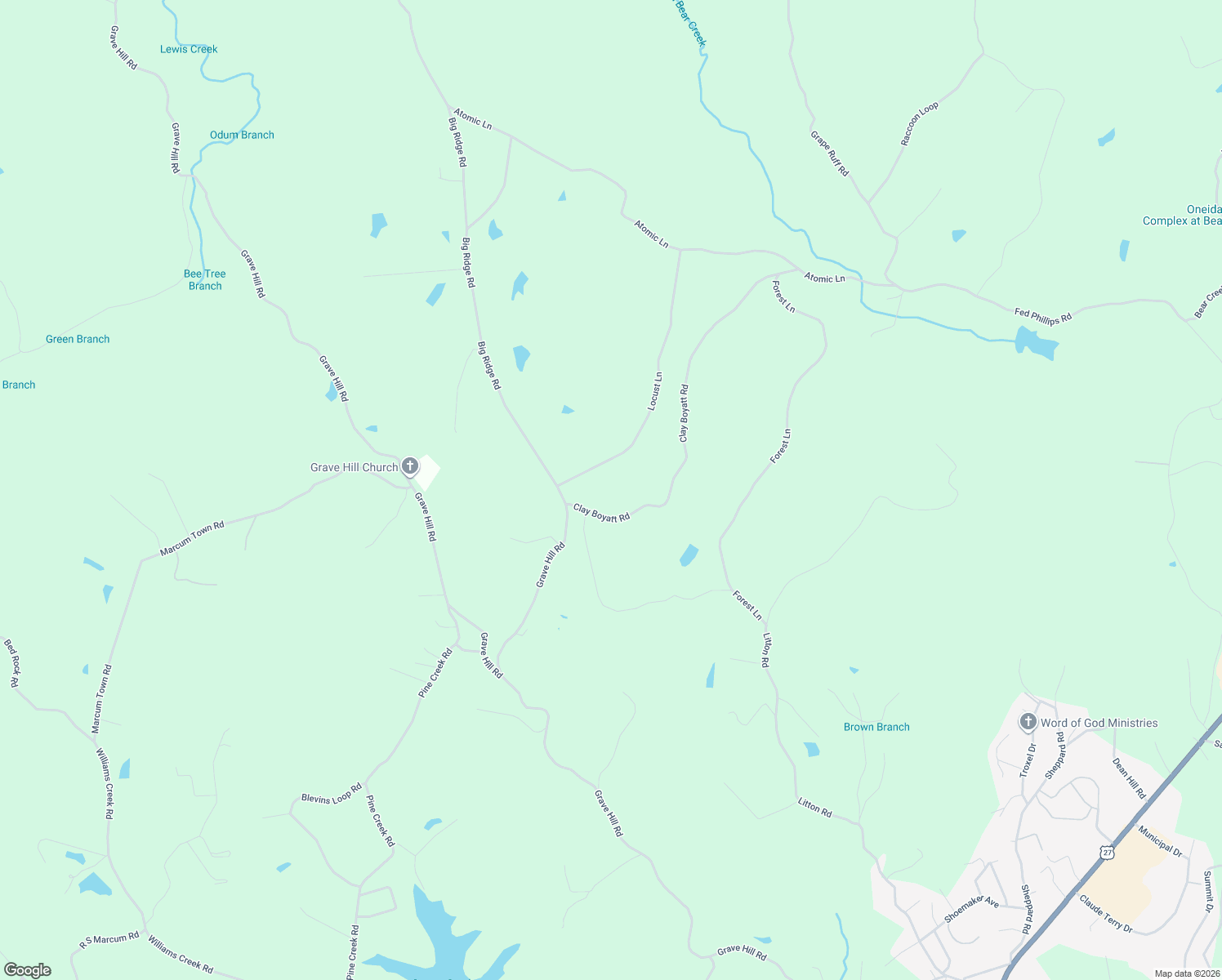 map of restaurants, bars, coffee shops, grocery stores, and more near 329 Clay Boyatt Road in Oneida