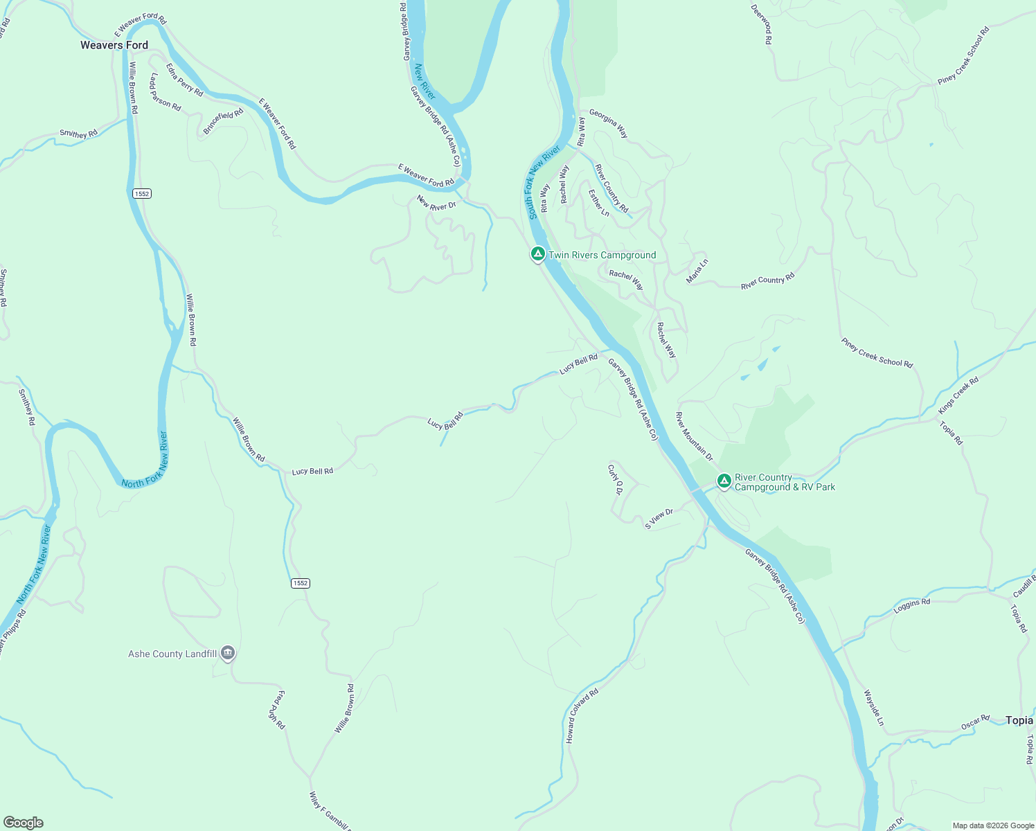 map of restaurants, bars, coffee shops, grocery stores, and more near 1118 Lucy Bell Road in Crumpler