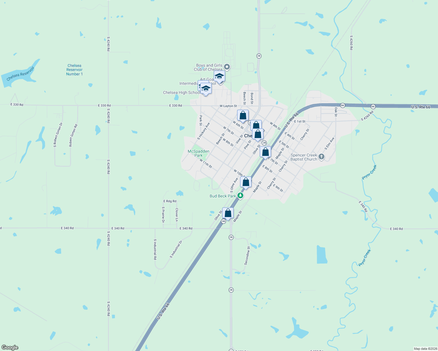 map of restaurants, bars, coffee shops, grocery stores, and more near 1102 Vine St in Chelsea