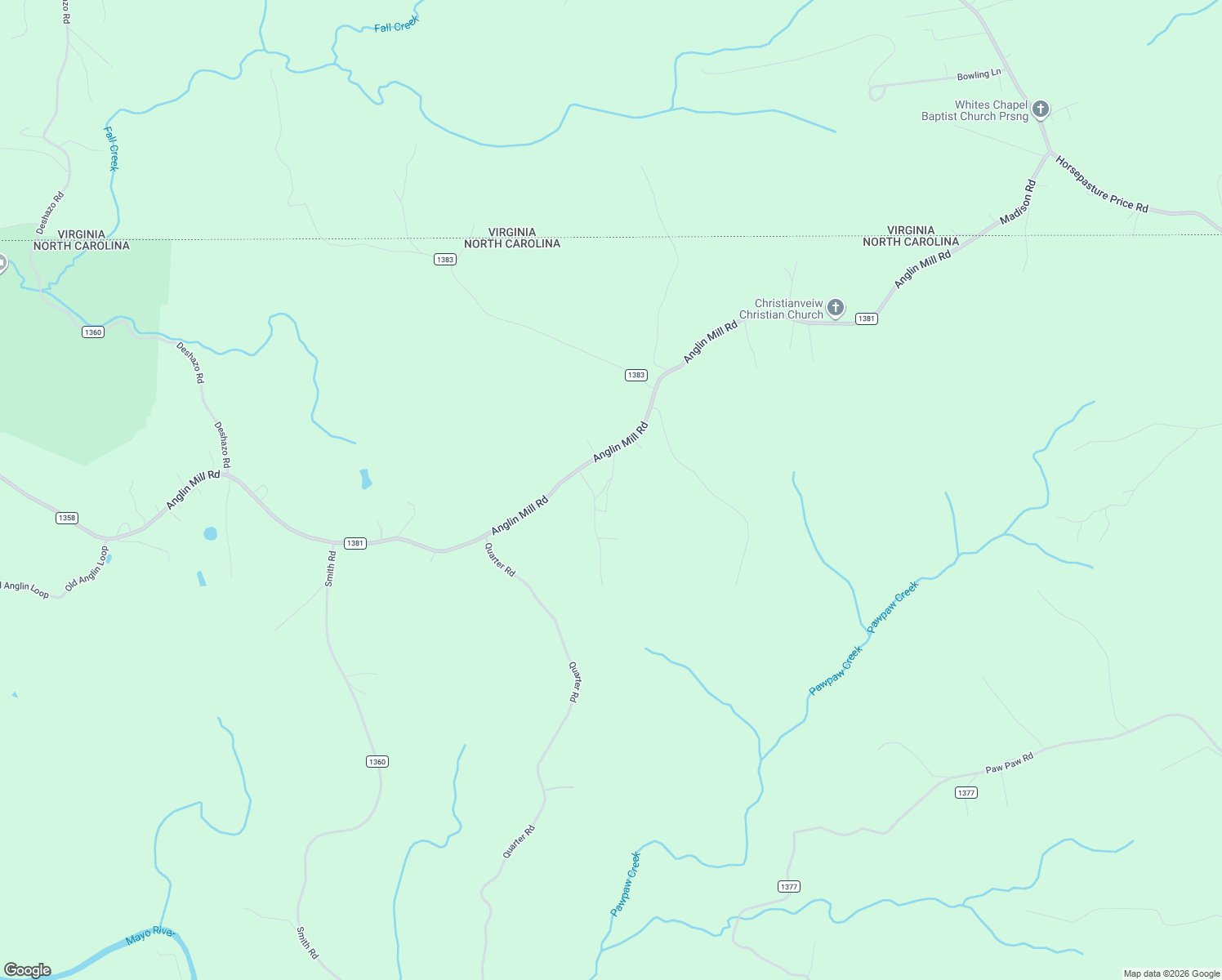 map of restaurants, bars, coffee shops, grocery stores, and more near 978 Anglin Mill Road in Stoneville