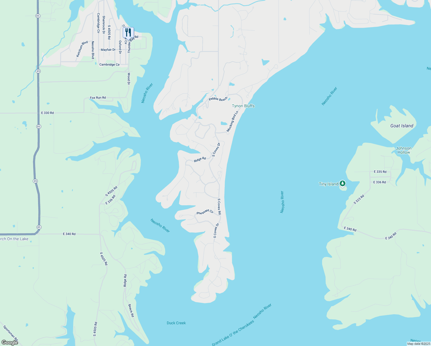 map of restaurants, bars, coffee shops, grocery stores, and more near 33434 Bluff in Afton