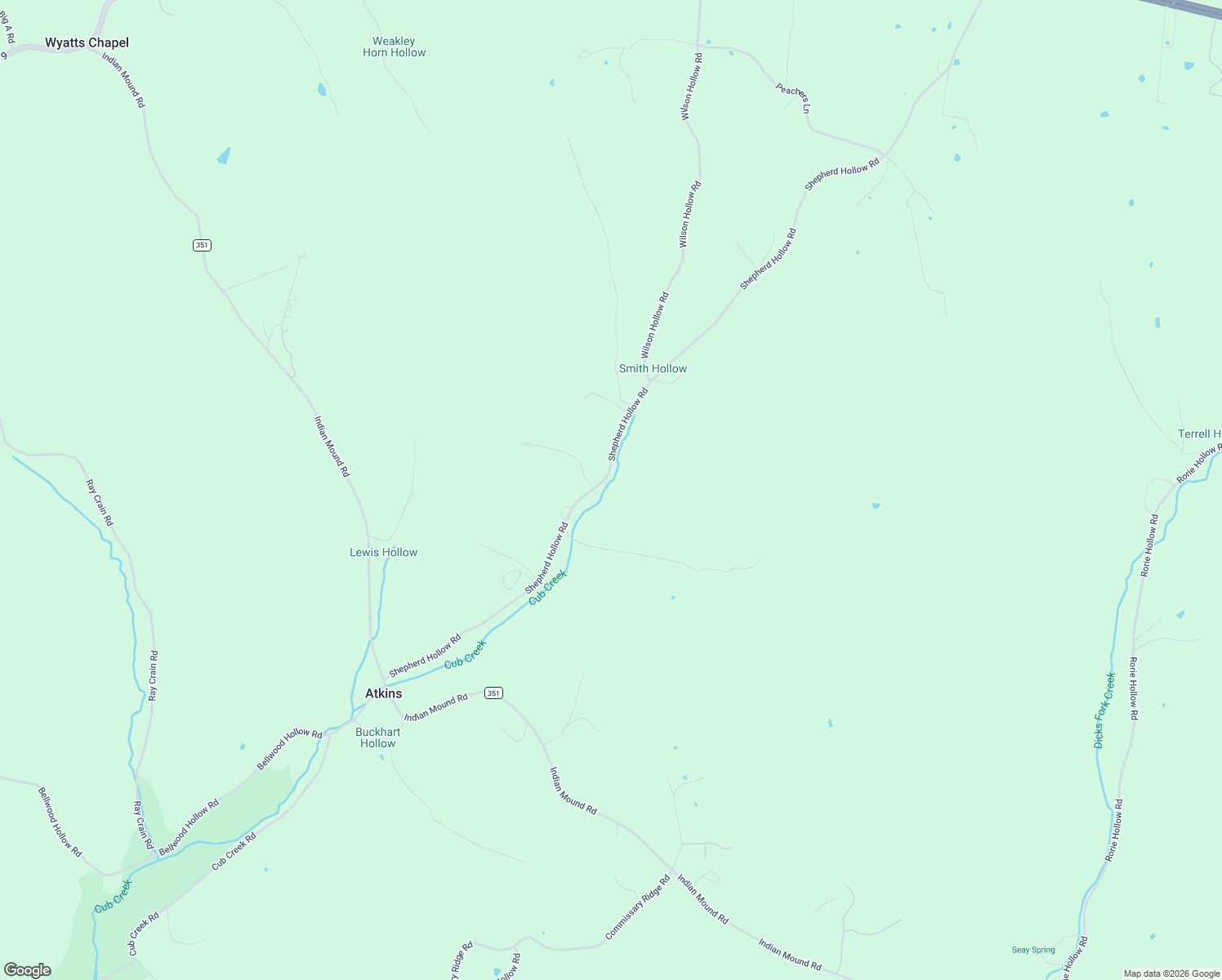 map of restaurants, bars, coffee shops, grocery stores, and more near 495 Shepherd Hollow Road in Indian Mound